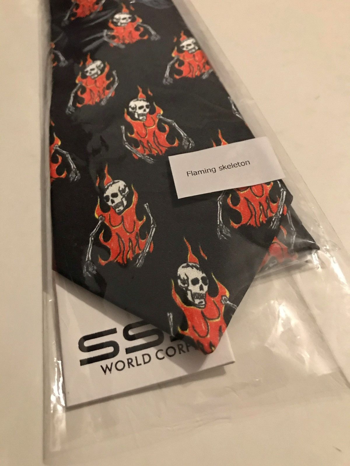 SSS World Corp FLAMING SKELETON TIE Size ONE SIZE - 6 Thumbnail