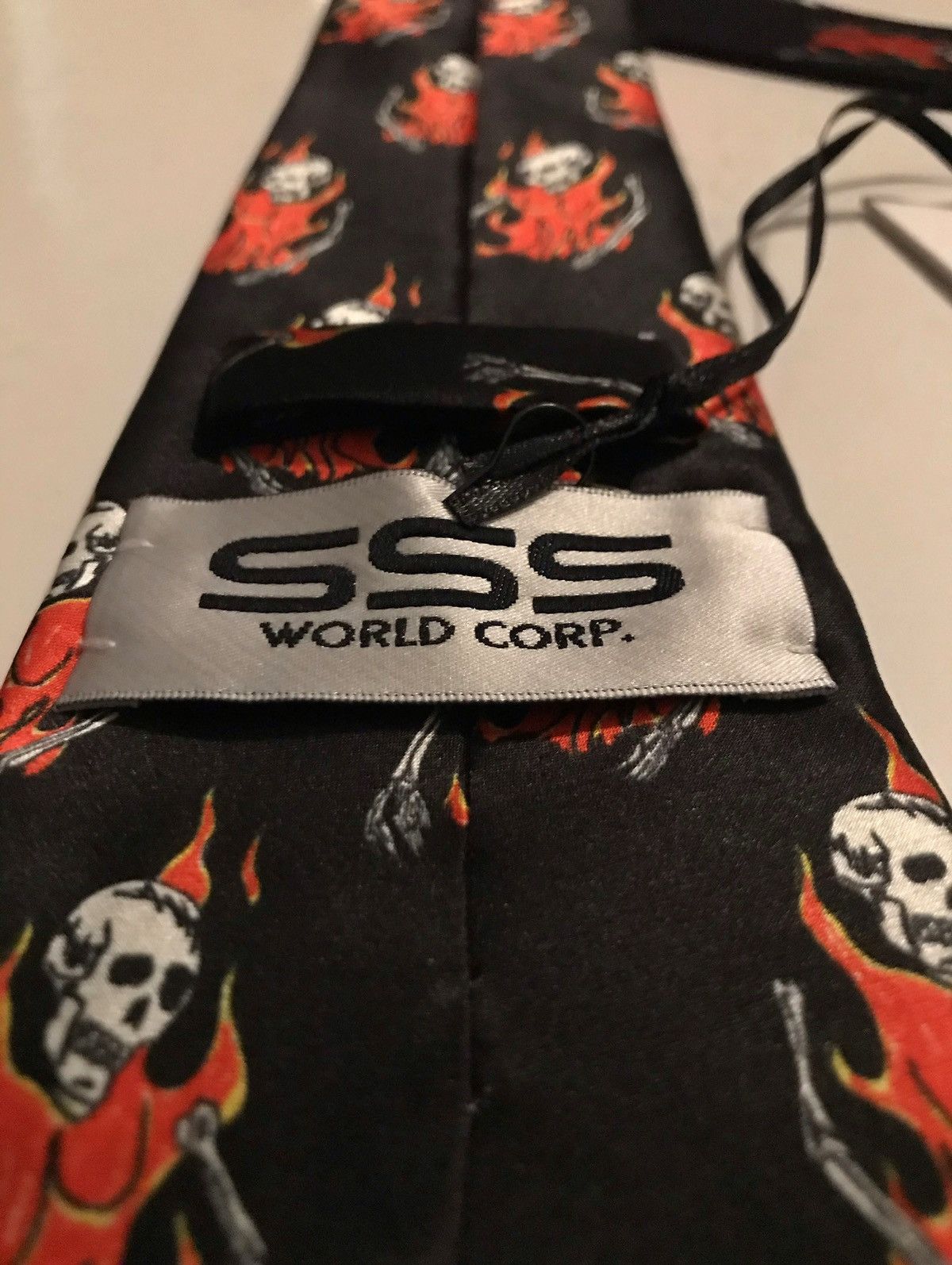 SSS World Corp FLAMING SKELETON TIE Size ONE SIZE - 4 Thumbnail