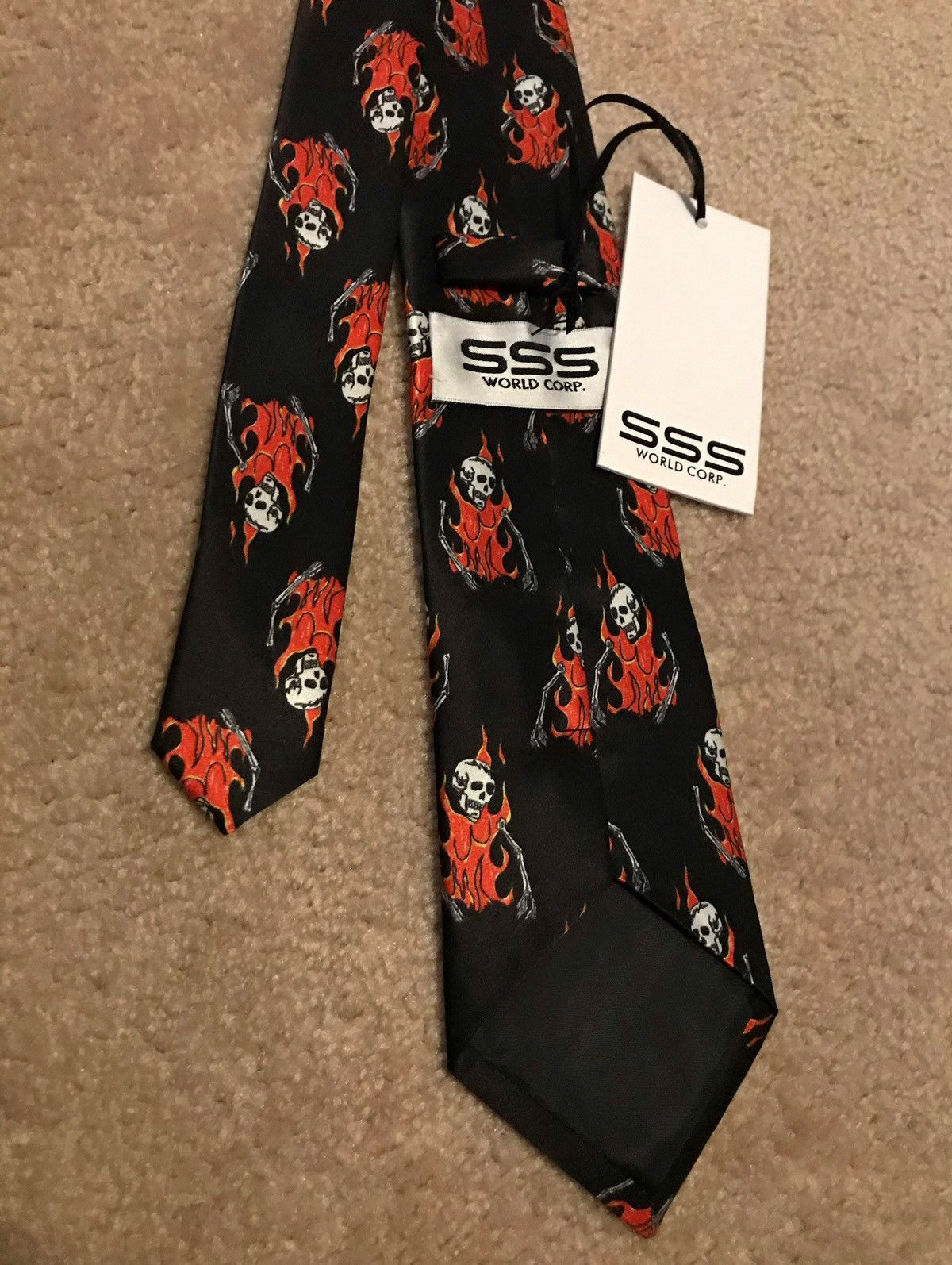 SSS World Corp FLAMING SKELETON TIE Size ONE SIZE - 5 Thumbnail