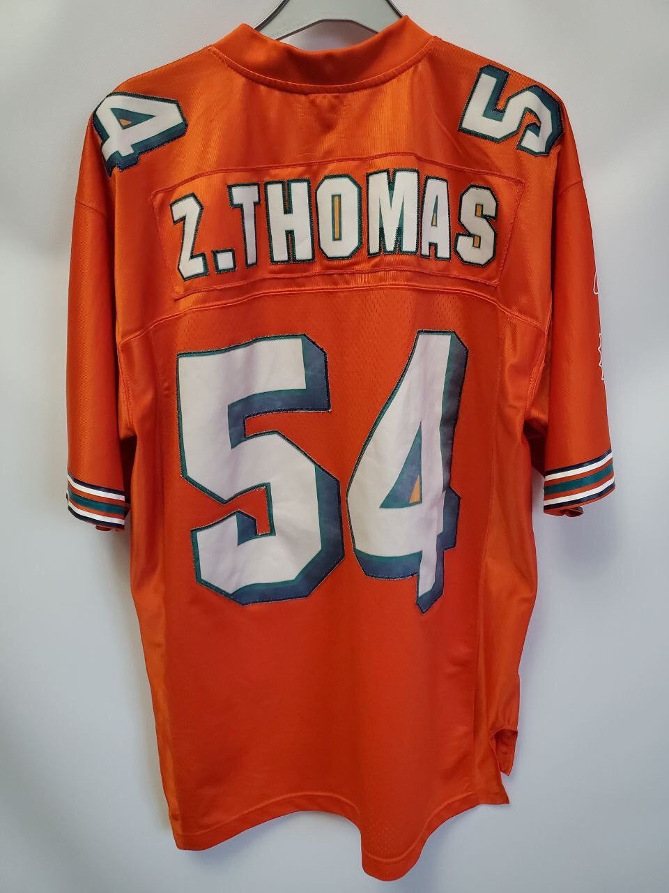 NFL × Reebok MIAMI DOLPHINS NFL FOOTBALL SHIRT JERSEY REEBOK #54 THOMAS Size US L / EU 52-54 / 3 - 2 Thumbnail