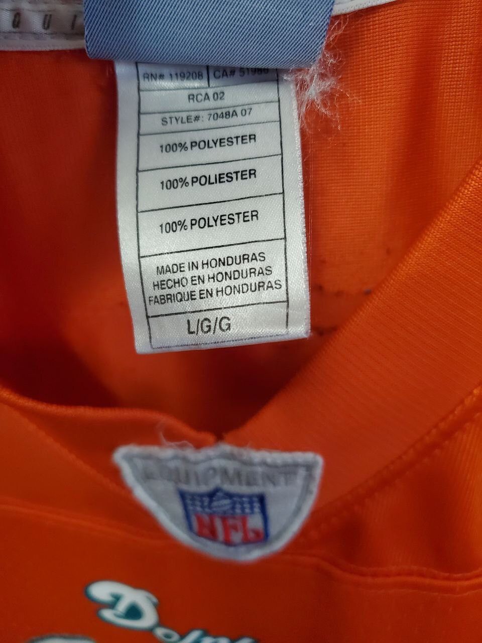 NFL × Reebok MIAMI DOLPHINS NFL FOOTBALL SHIRT JERSEY REEBOK #54 THOMAS Size US L / EU 52-54 / 3 - 6 Thumbnail