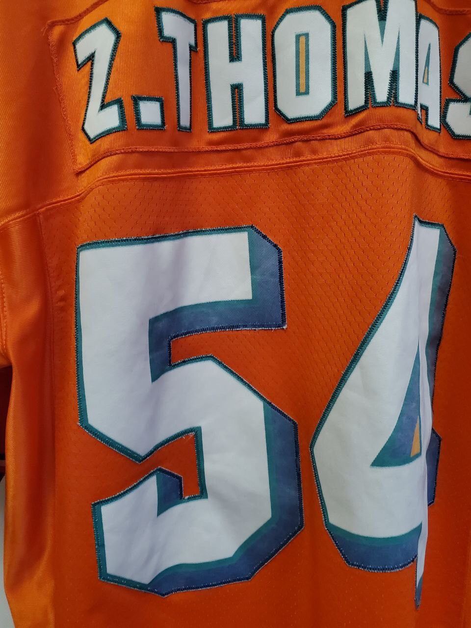 NFL × Reebok MIAMI DOLPHINS NFL FOOTBALL SHIRT JERSEY REEBOK #54 THOMAS Size US L / EU 52-54 / 3 - 5 Thumbnail
