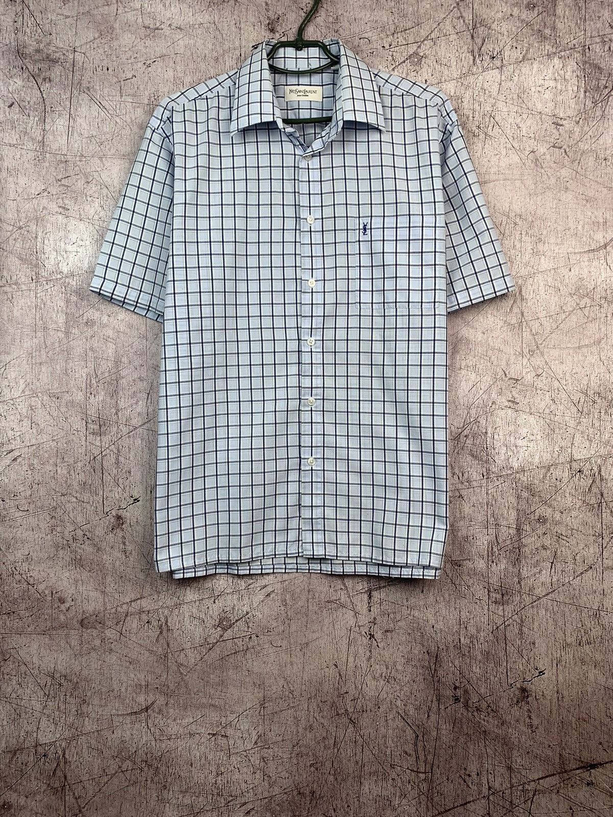 Yves Saint Laurent Vintage YSL Yves Saint Laurent Plaid Shirt Size US L / EU 52-54 / 3 - 1 Thumbnail