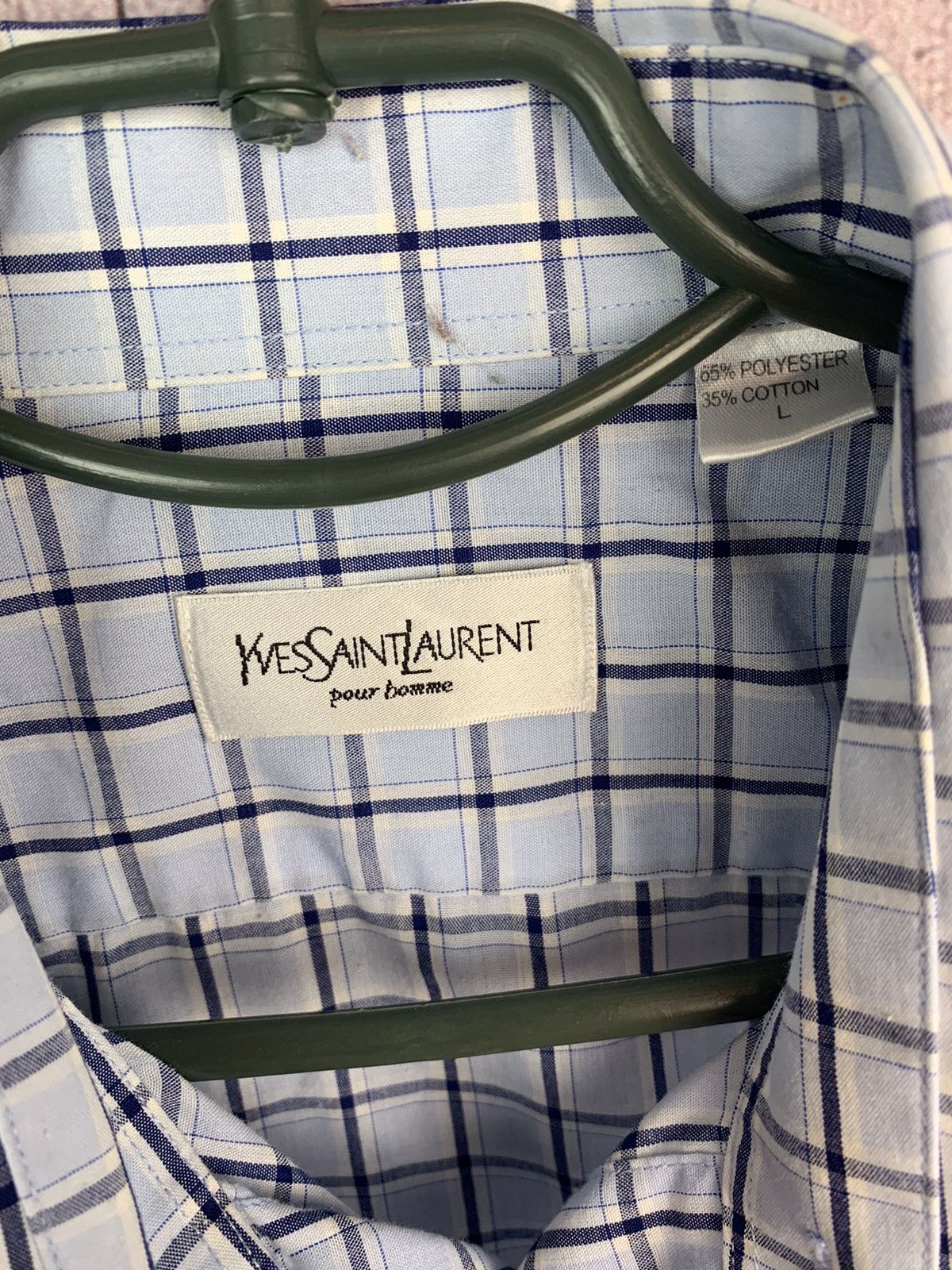 Yves Saint Laurent Vintage YSL Yves Saint Laurent Plaid Shirt Size US L / EU 52-54 / 3 - 14 Thumbnail