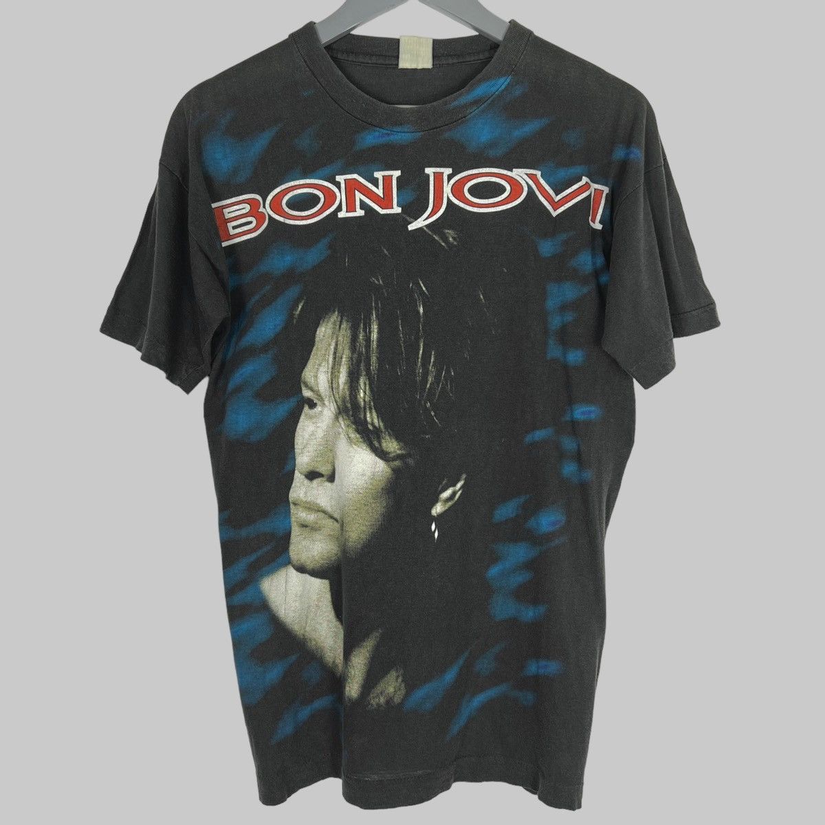 Vintage 90s Jon Bon Jovi All Over Print Euro T Shirt