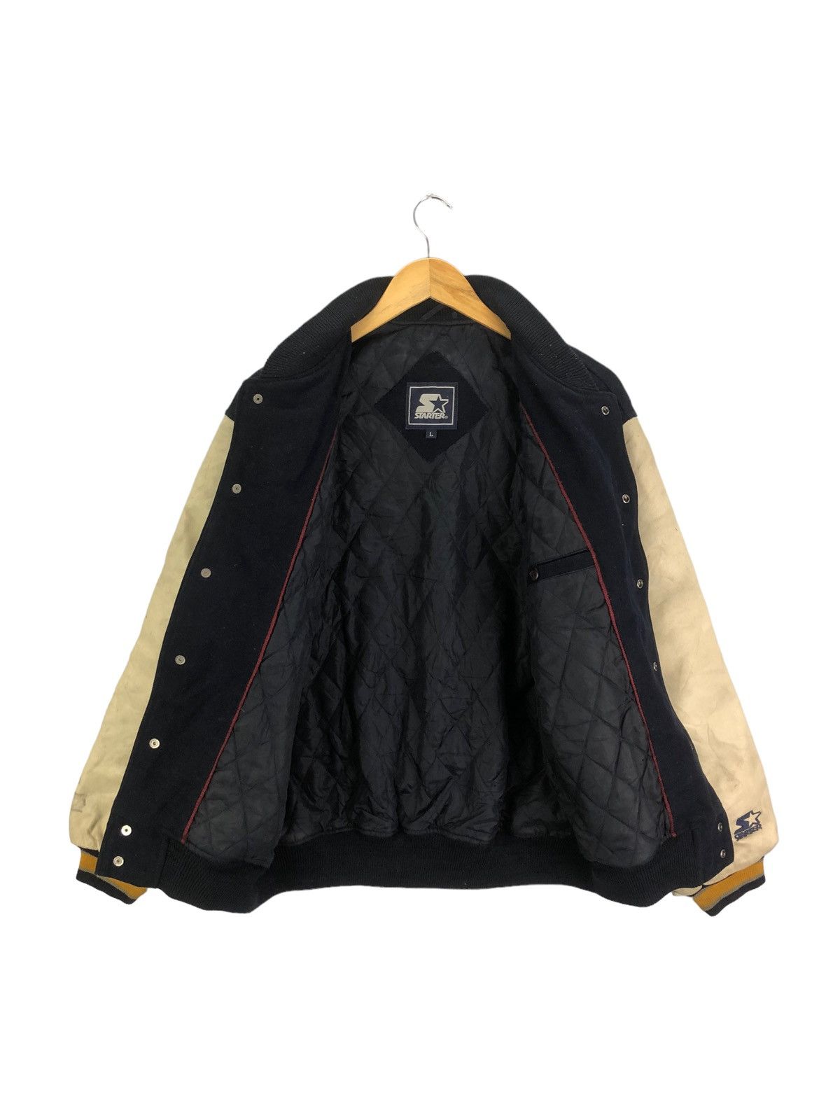 Starter × Vintage Vintage Varsity Jacket Starter Spell out Embroidery Leather Size US XL / EU 56 / 4 - 5 Thumbnail