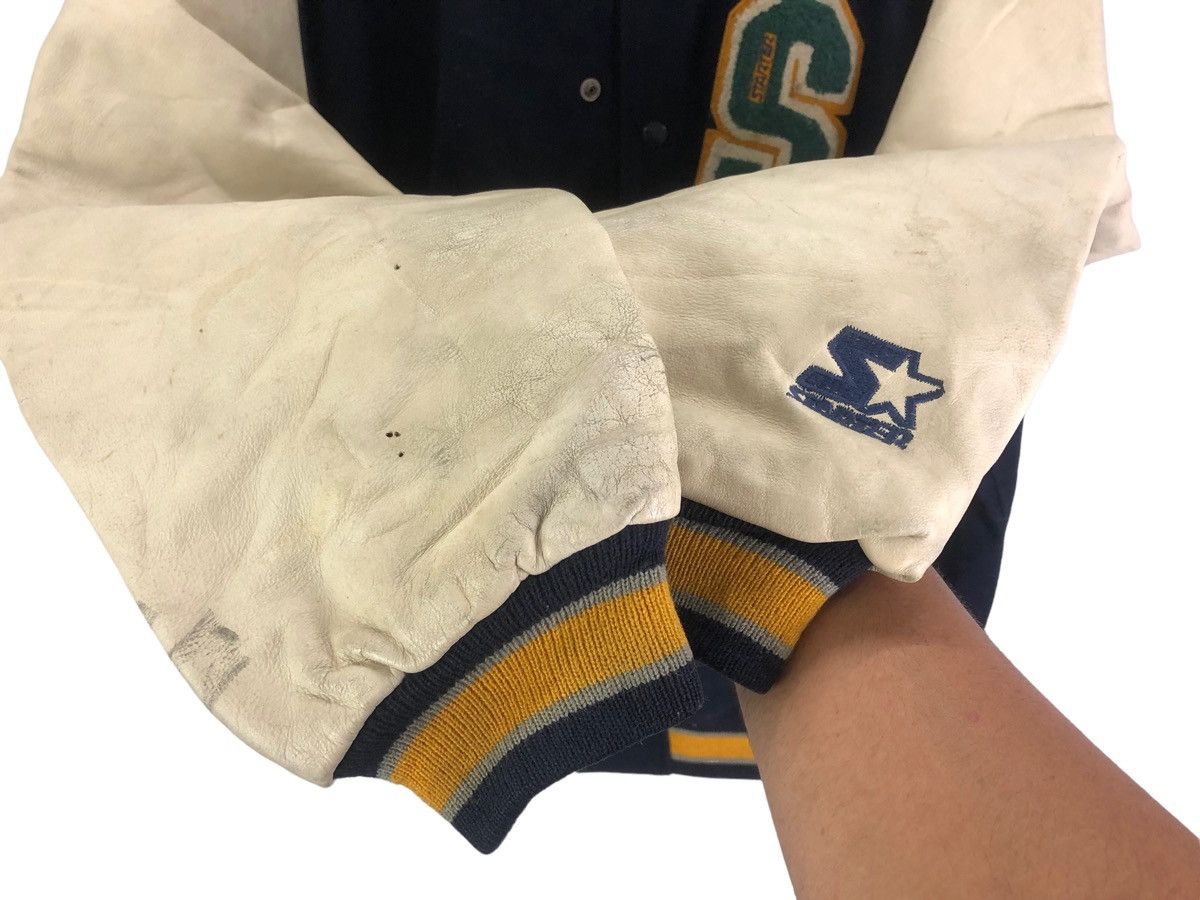 Starter × Vintage Vintage Varsity Jacket Starter Spell out Embroidery Leather Size US XL / EU 56 / 4 - 9 Thumbnail