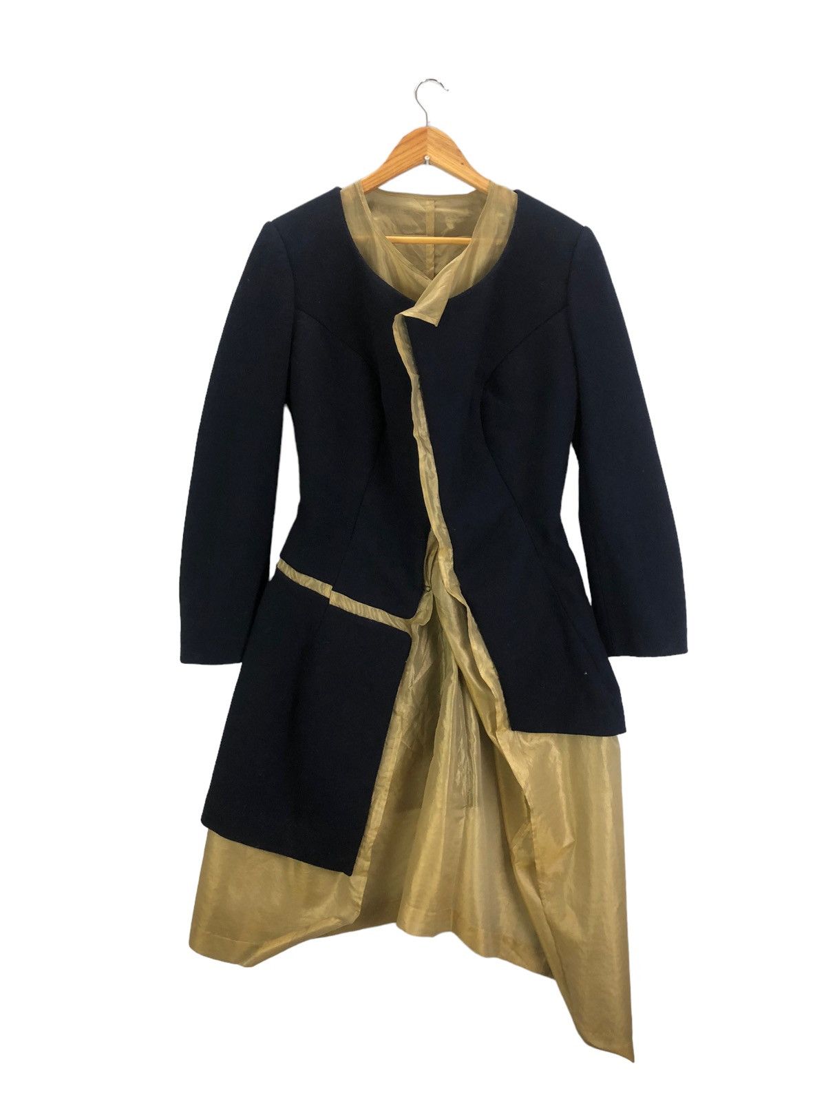 Comme des Garcons × Rei Kawakubo Comme Des Garcons Rei Kawakubo AD 1997 Wool Laine Silk Gold Size M / US 6-8 / IT 42-44 - 1 Thumbnail