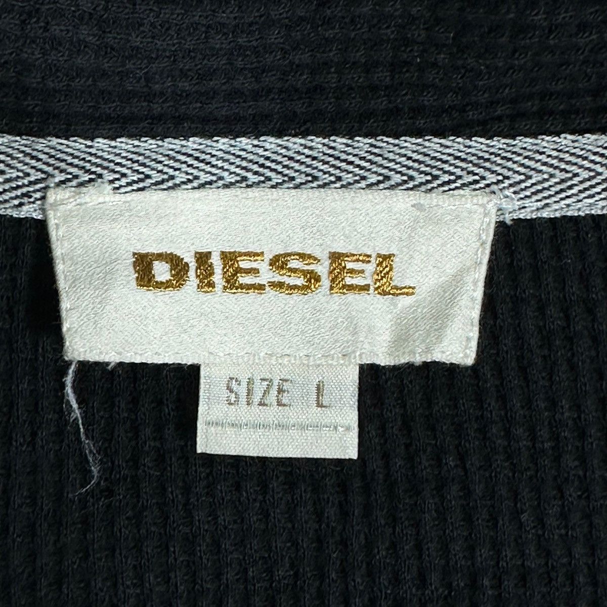 55DSL × Diesel × Diesel Black Gold Diesel Shawl Collar Cardigan Thermal Sweater Size US L / EU 52-54 / 3 - 10 Thumbnail