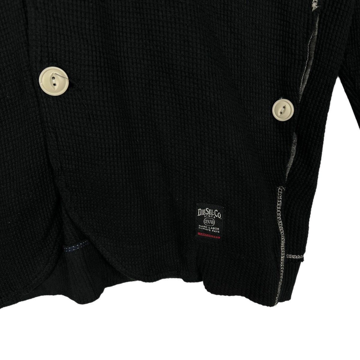 55DSL × Diesel × Diesel Black Gold Diesel Shawl Collar Cardigan Thermal Sweater Size US L / EU 52-54 / 3 - 8 Thumbnail