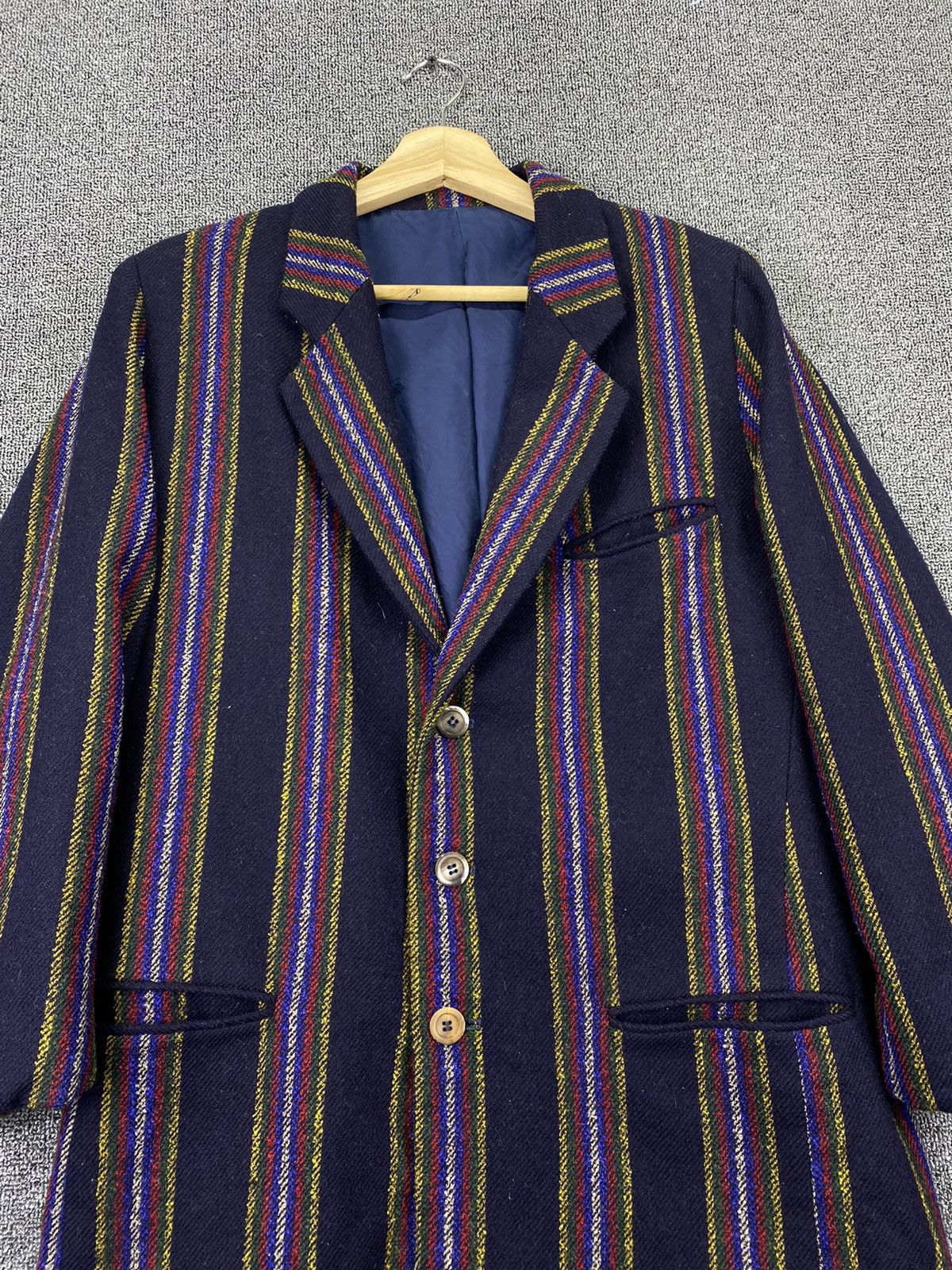 Kenzo Vintage Kenzo Stripes Multicolour Knit’s Coats Wool Jacket Size US M / EU 48-50 / 2 - 3 Thumbnail