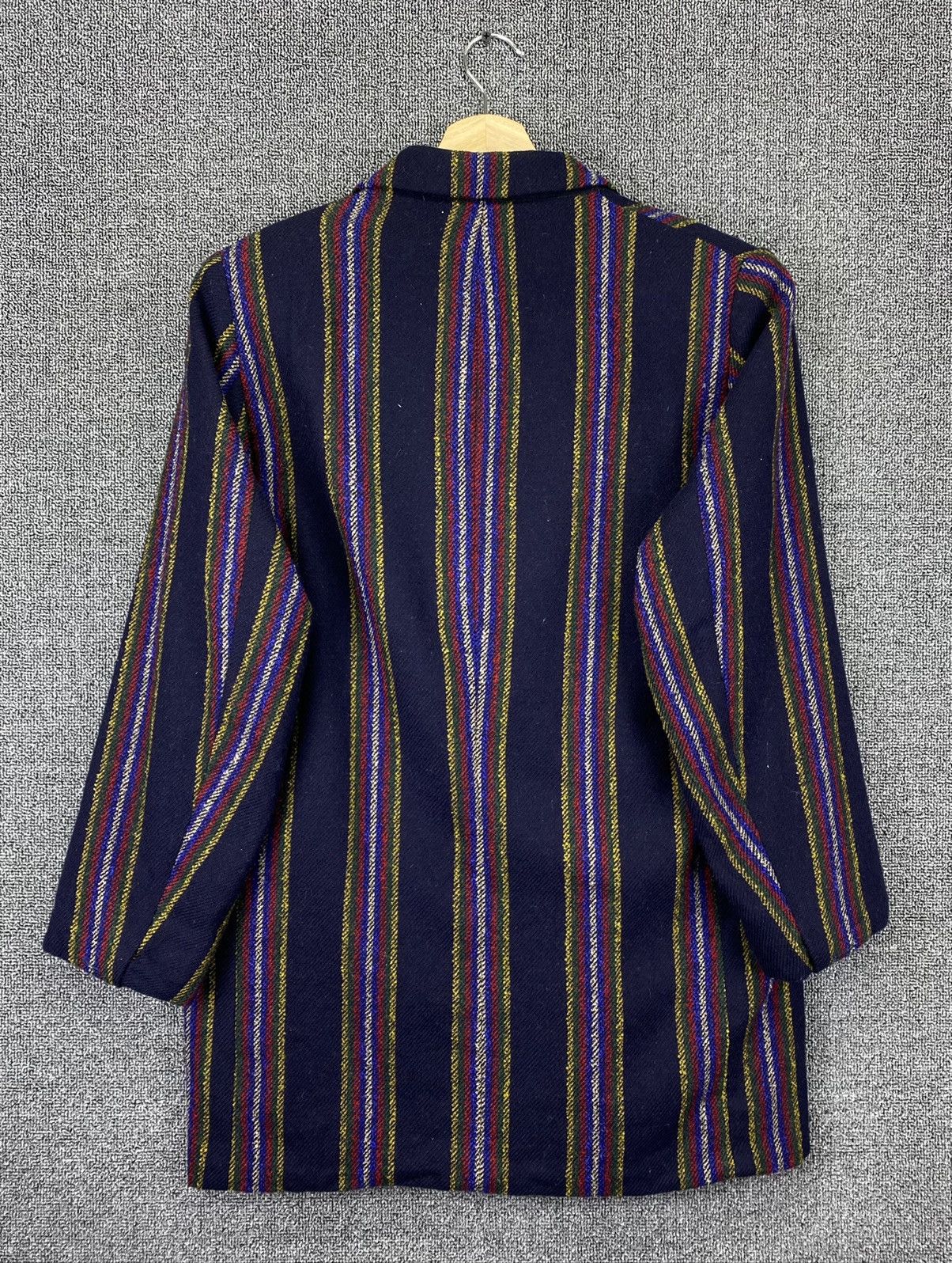 Kenzo Vintage Kenzo Stripes Multicolour Knit’s Coats Wool Jacket Size US M / EU 48-50 / 2 - 8 Thumbnail