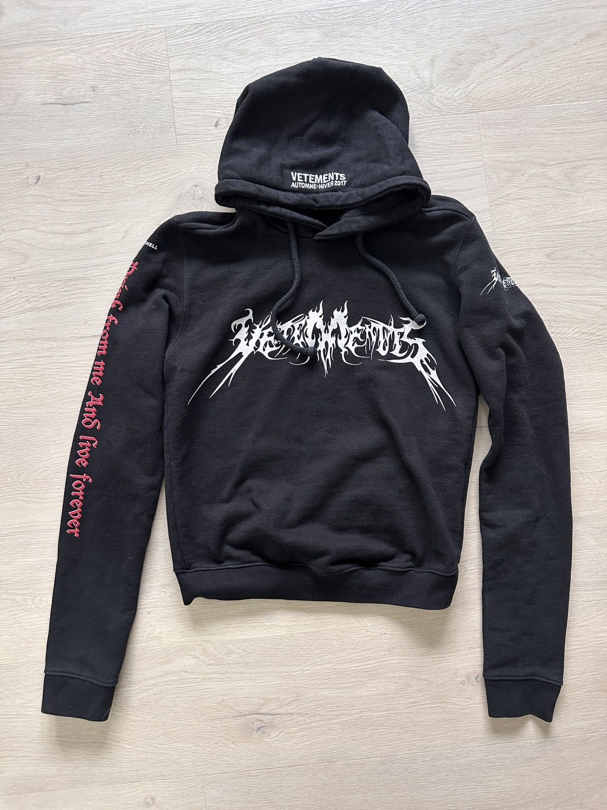 image of Vetements Tfd Total Fucking Darkness Sweatshirt in Black, Women's (Size Small)