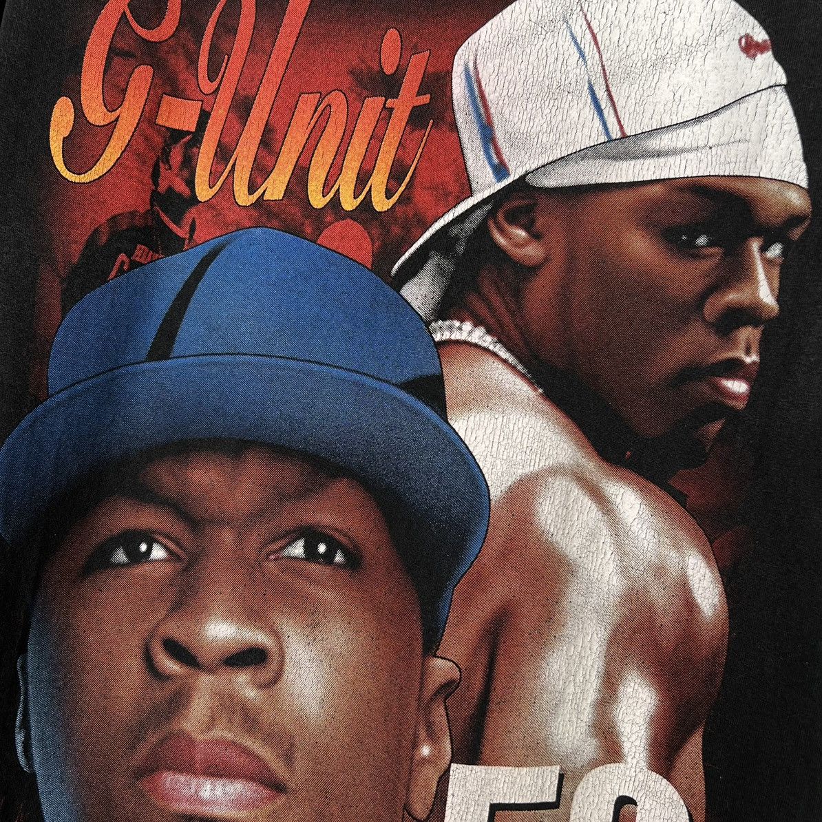 50 Cent Vintage Early 00s 50 Cent G-Unit Euro Rap T Shirt Size US M / EU 48-50 / 2 - 3 Thumbnail