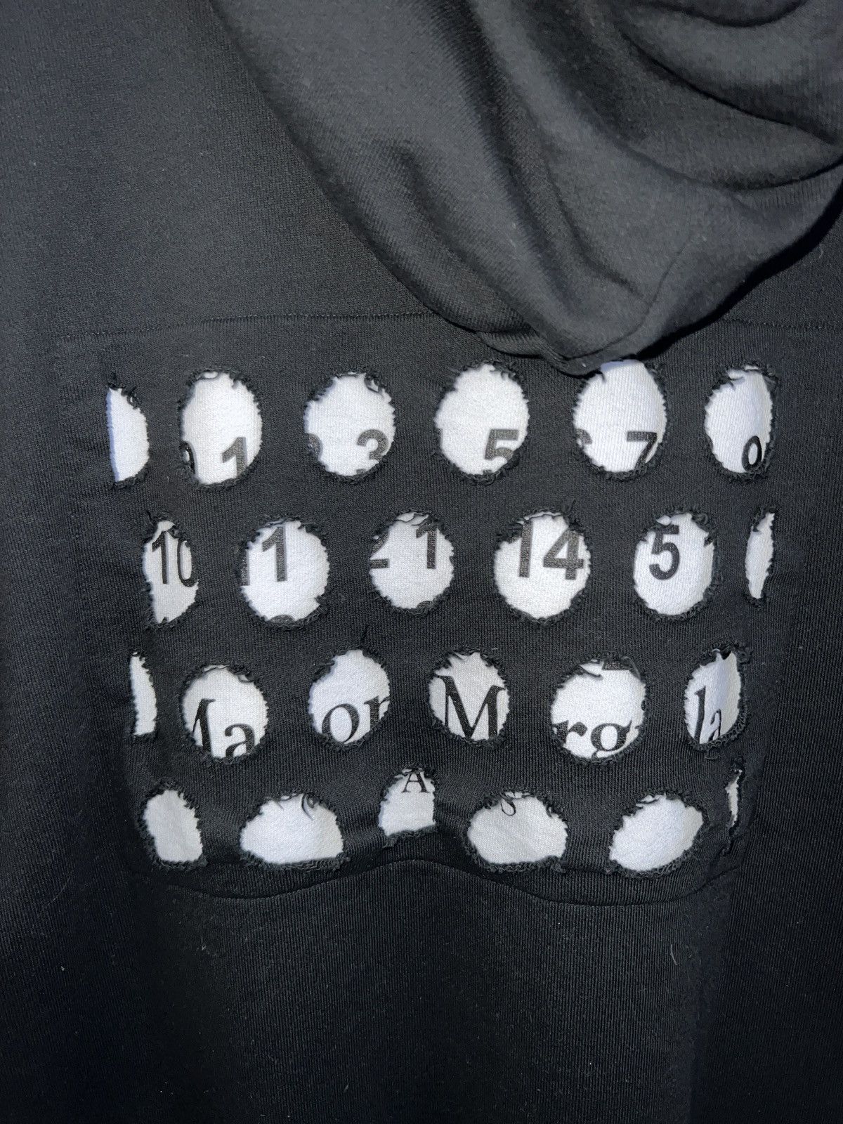 Maison Margiela HOLE PUNCHED HOODIE Grailed