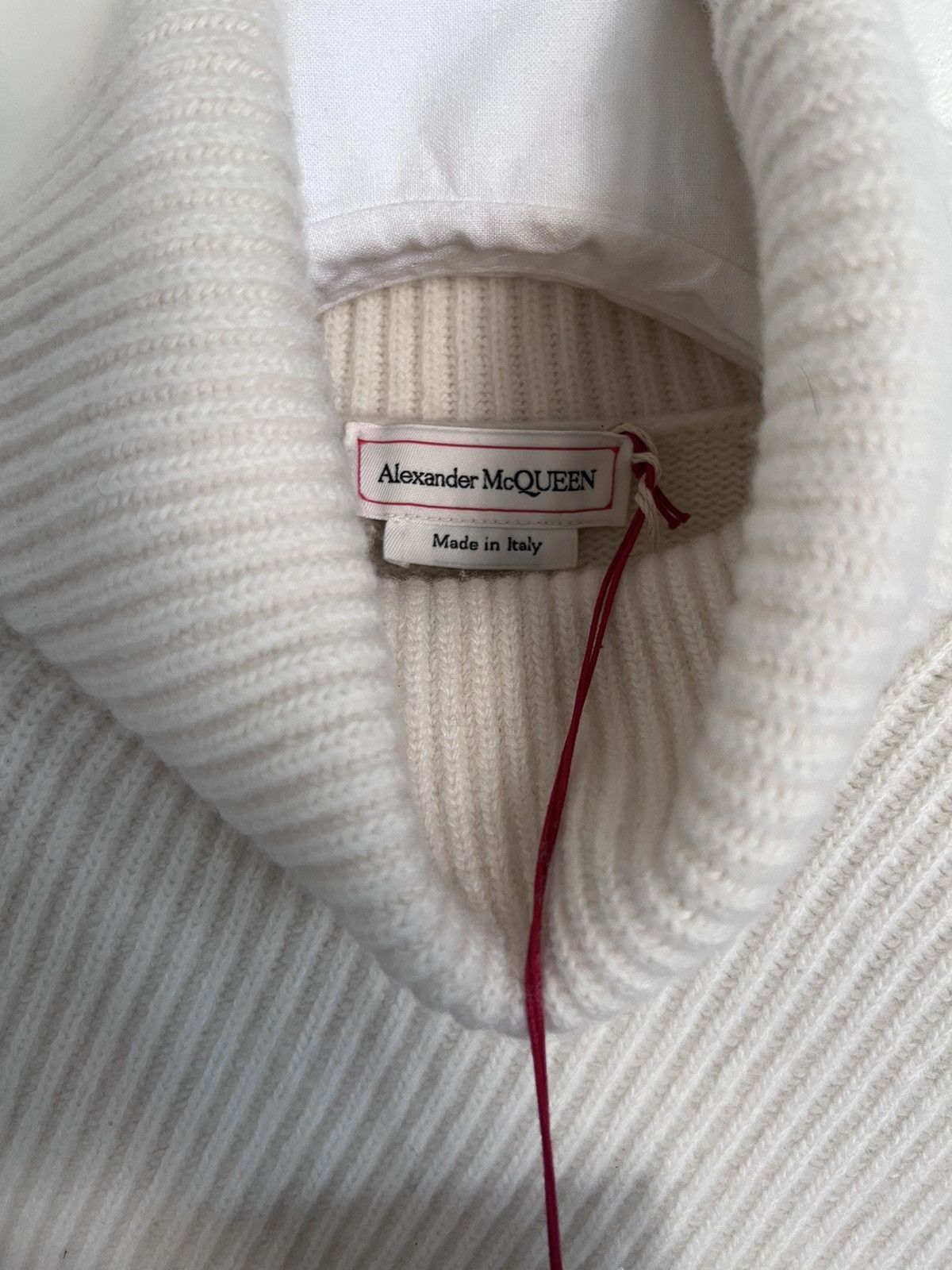 Alexander McQueen $1K+ AW21 mainline asymmetric turtleneck, L, MI Italy Size US L / EU 52-54 / 3 - 16 Thumbnail