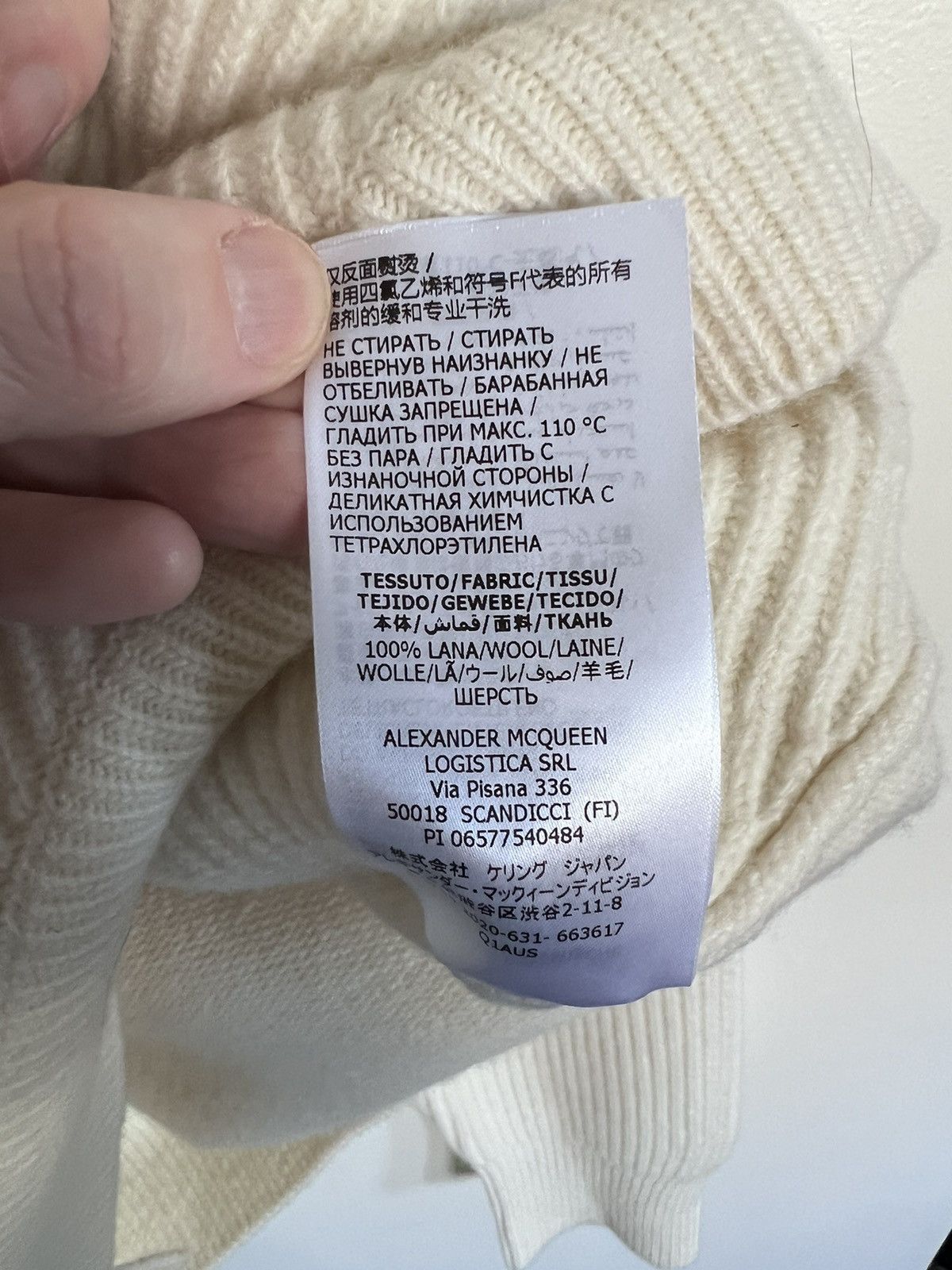 Alexander McQueen $1K+ AW21 mainline asymmetric turtleneck, L, MI Italy Size US L / EU 52-54 / 3 - 23 Thumbnail