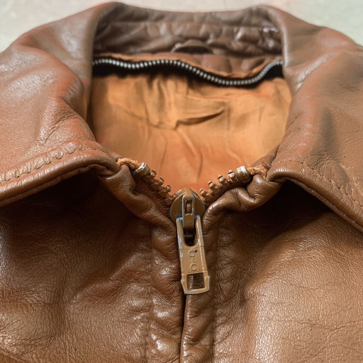 Vintage Vintage 70s 80s Brown Leather Jacket Made In USA Size US S / EU 44-46 / 1 - 3 Thumbnail