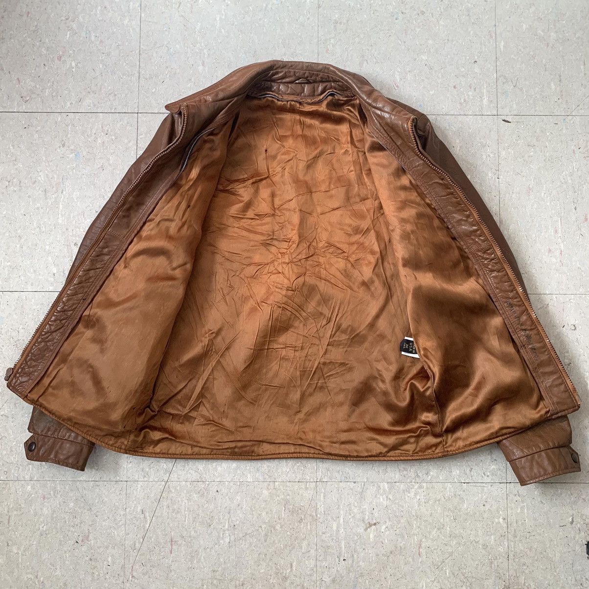 Vintage Vintage 70s 80s Brown Leather Jacket Made In USA Size US S / EU 44-46 / 1 - 7 Thumbnail