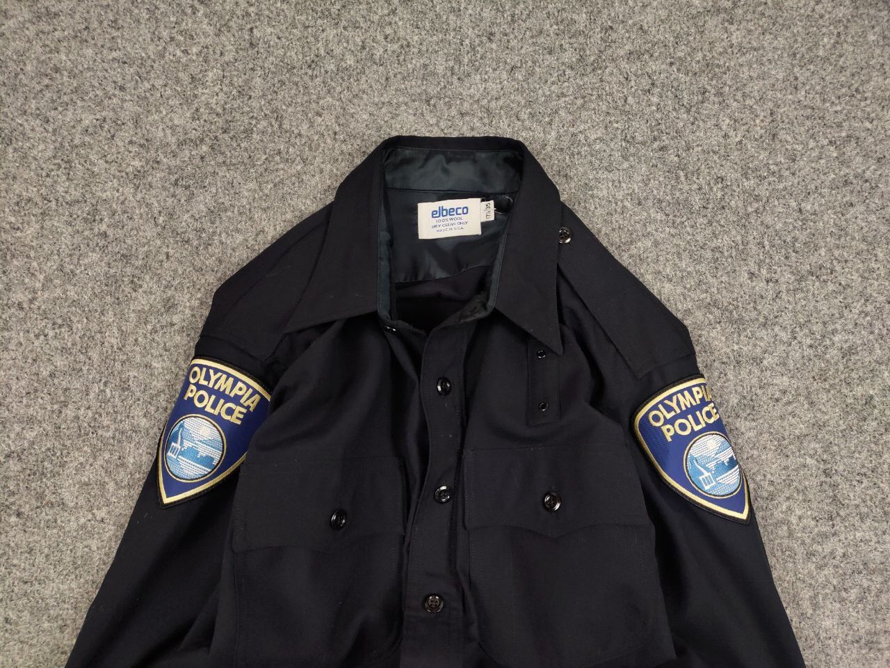 Vintage Vintage 70's Elbeco Olympia Police Uniform Button Zip Shirt Size US XL / EU 56 / 4 - 18 Thumbnail