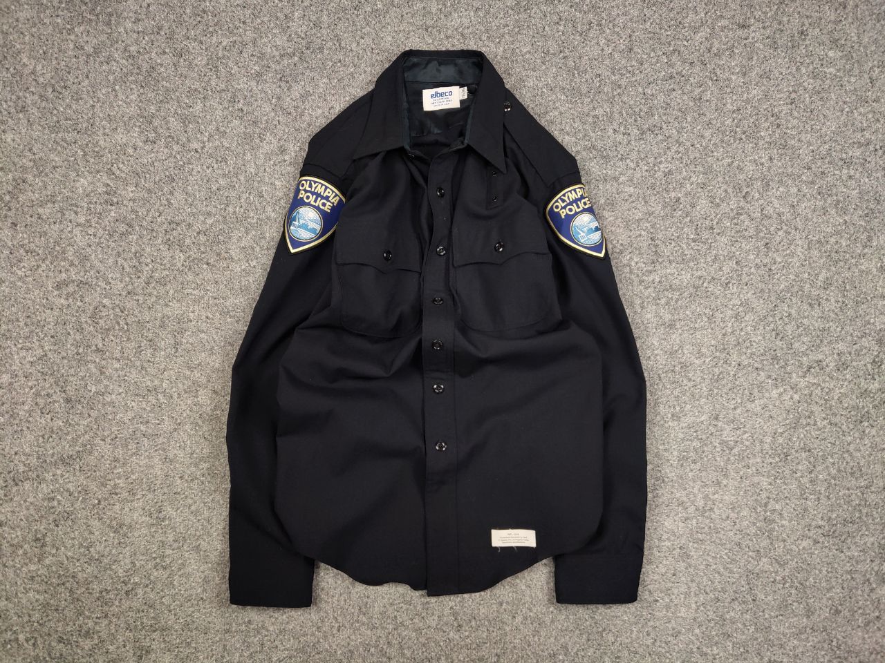 Vintage Vintage 70's Elbeco Olympia Police Uniform Button Zip Shirt Size US XL / EU 56 / 4 - 1 Thumbnail