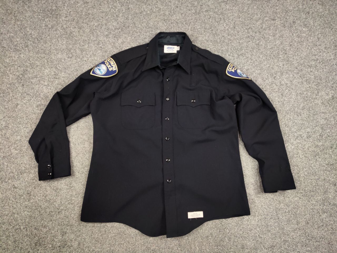 Vintage Vintage 70's Elbeco Olympia Police Uniform Button Zip Shirt Size US XL / EU 56 / 4 - 4 Thumbnail