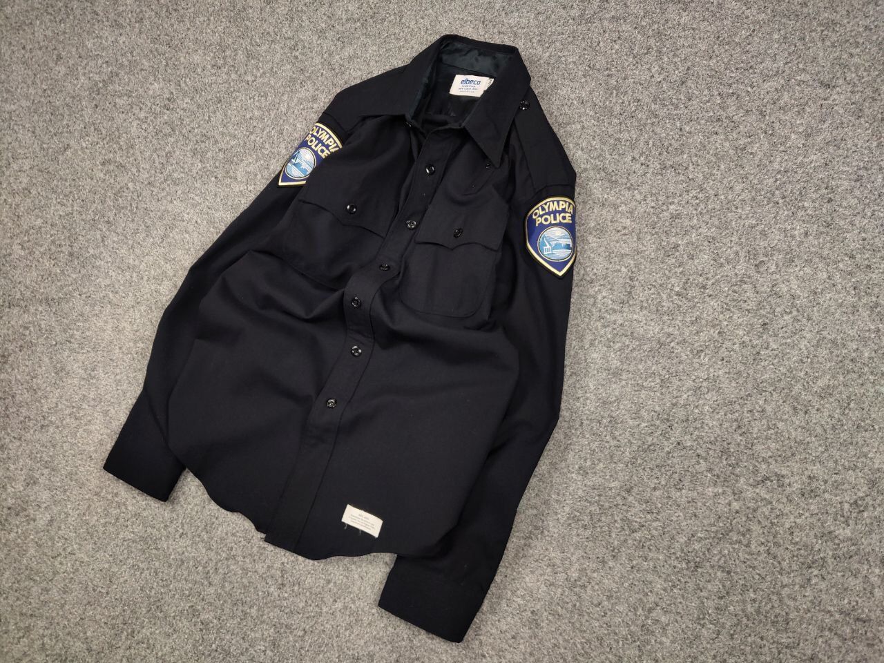 Vintage Vintage 70's Elbeco Olympia Police Uniform Button Zip Shirt Size US XL / EU 56 / 4 - 13 Thumbnail