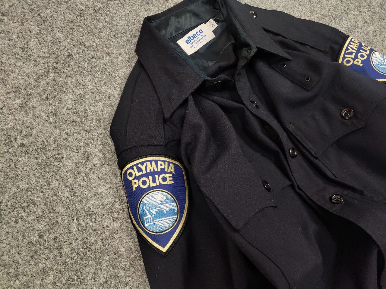 Vintage Vintage 70's Elbeco Olympia Police Uniform Button Zip Shirt Size US XL / EU 56 / 4 - 17 Thumbnail