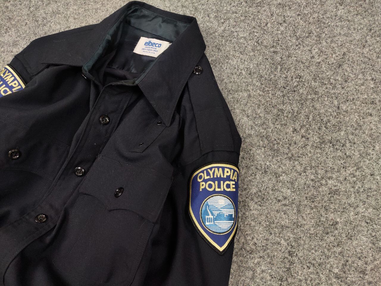 Vintage Vintage 70's Elbeco Olympia Police Uniform Button Zip Shirt Size US XL / EU 56 / 4 - 14 Thumbnail