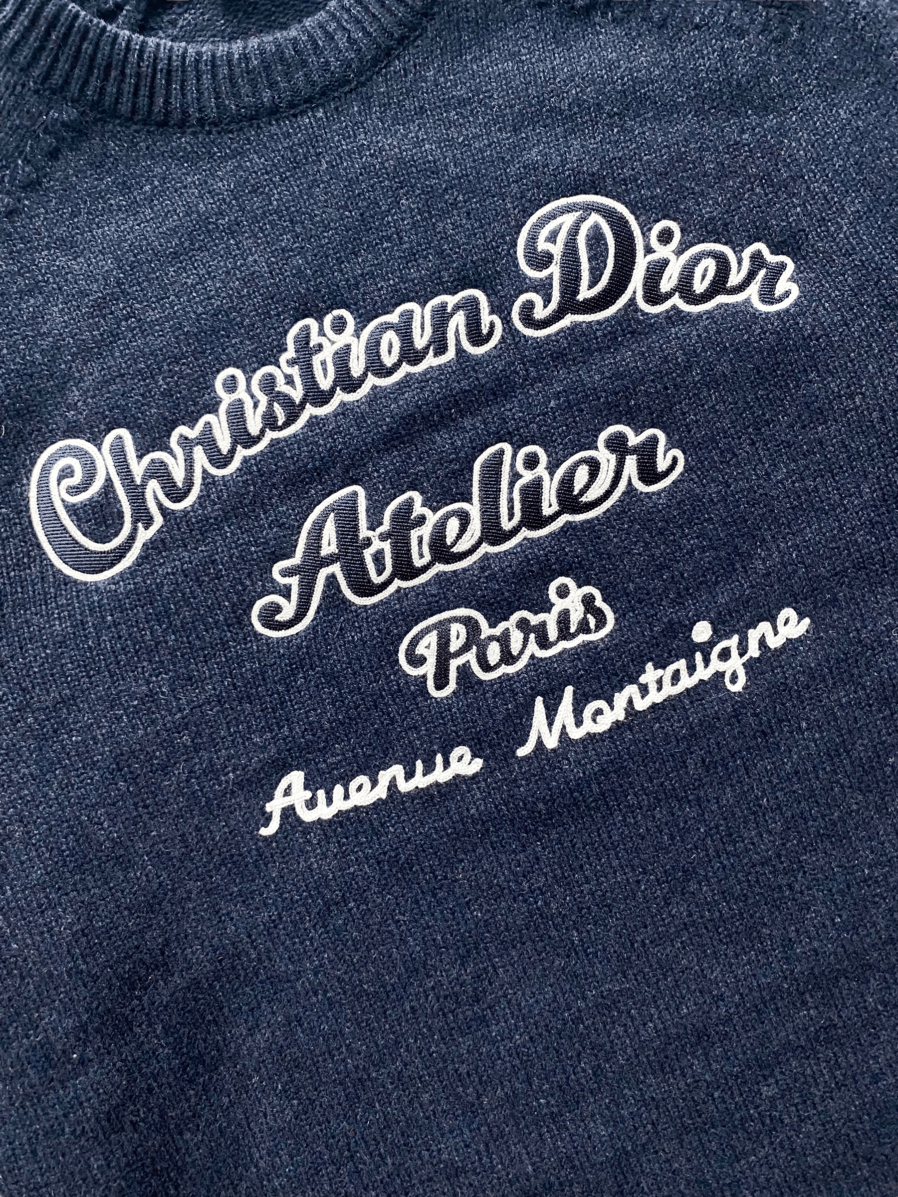 Dior Christian Dior Navy Atelier Wool Knitted Sweater Size US L / EU 52-54 / 3 - 3 Thumbnail