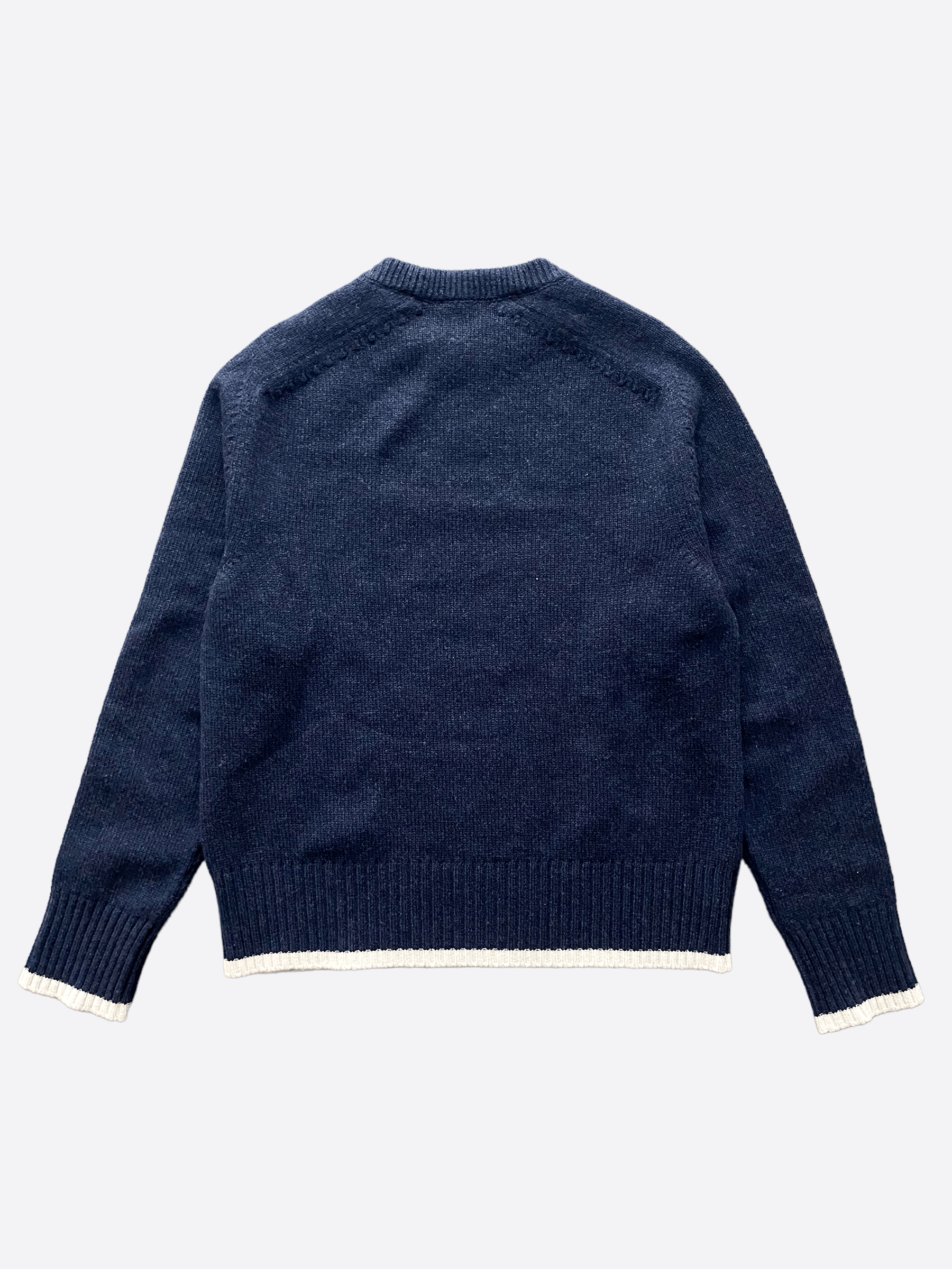 Dior Christian Dior Navy Atelier Wool Knitted Sweater Size US L / EU 52-54 / 3 - 2 Thumbnail