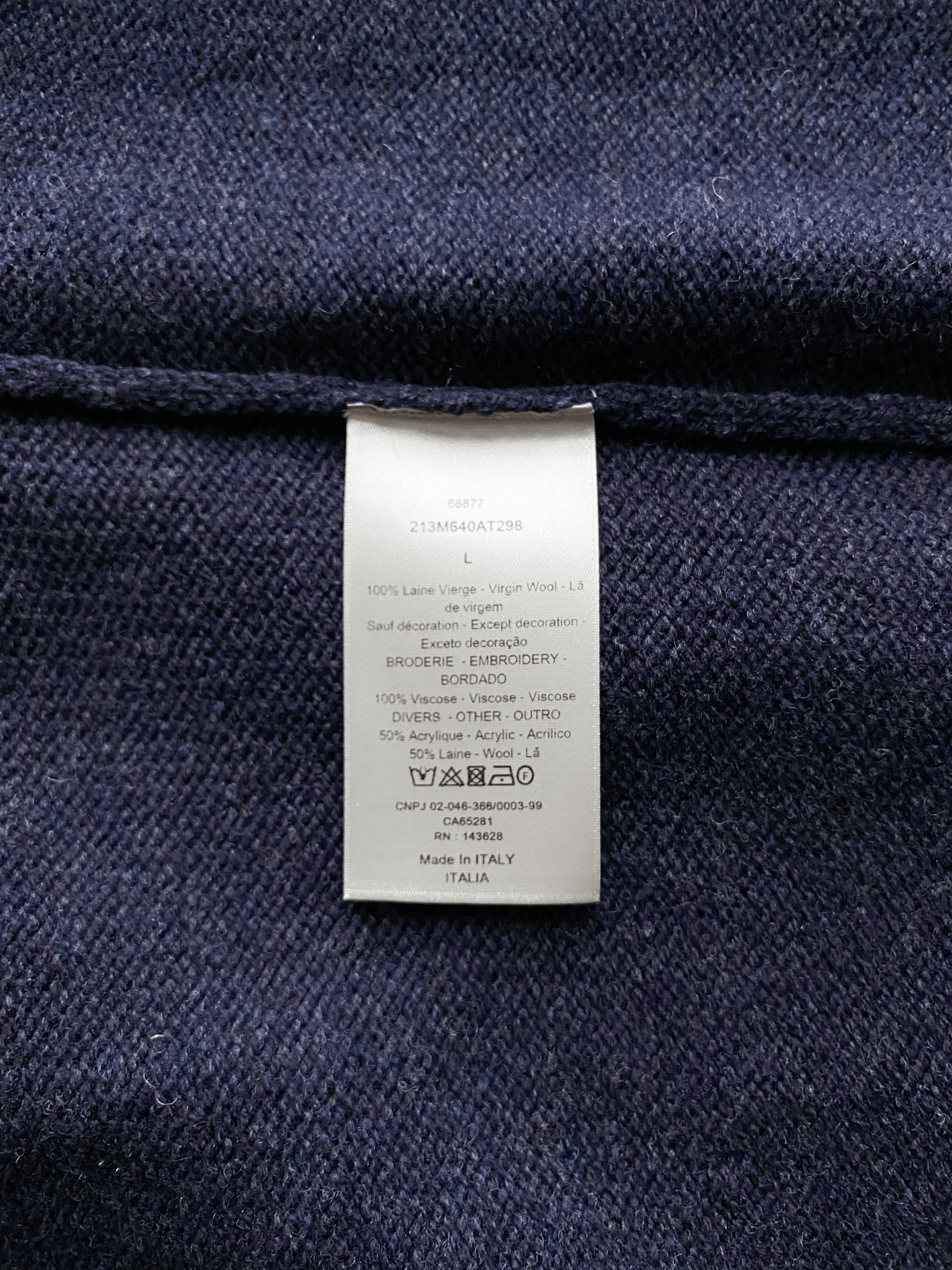 Dior Christian Dior Navy Atelier Wool Knitted Sweater Size US L / EU 52-54 / 3 - 6 Thumbnail