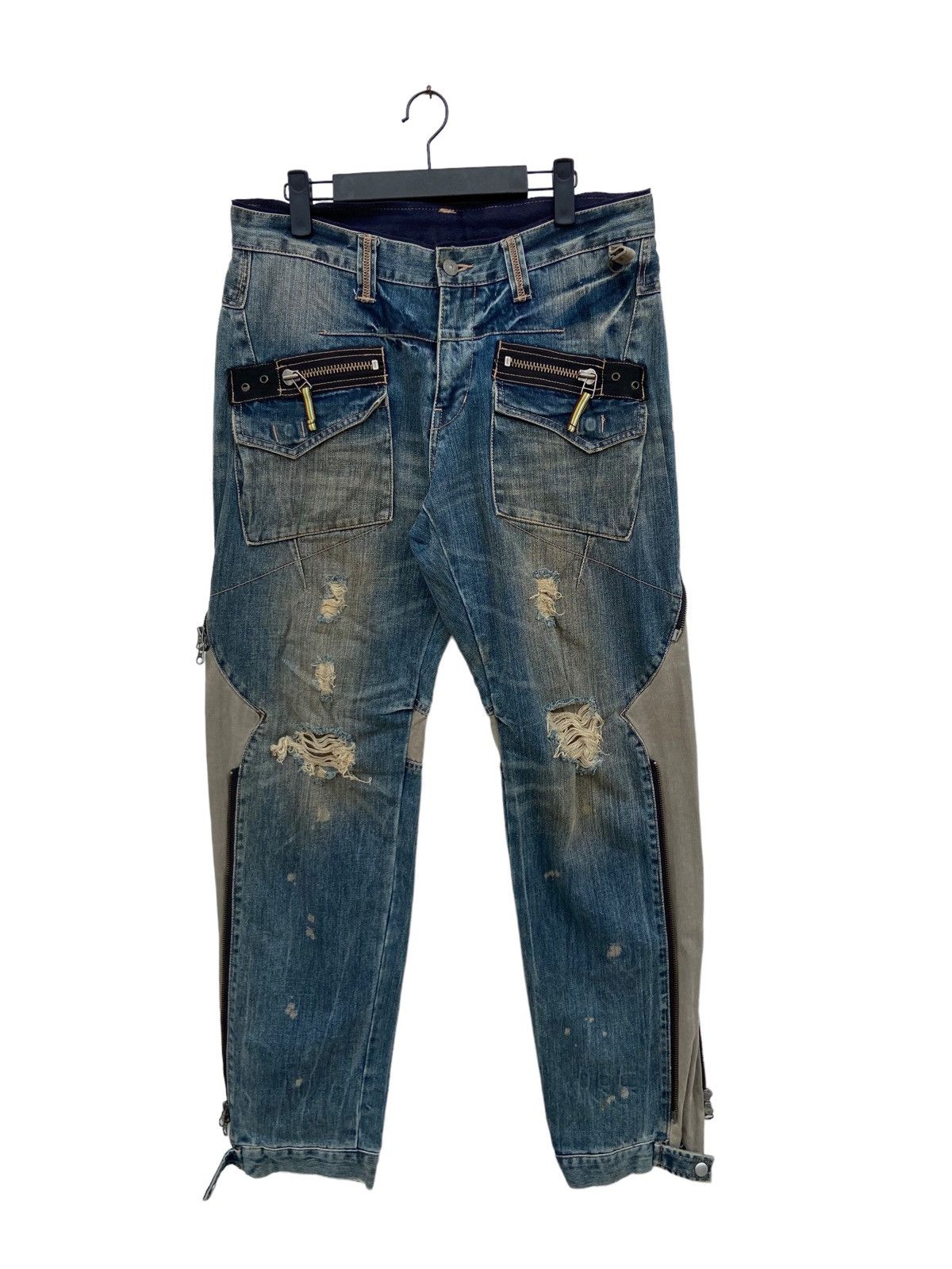 PPFM Rare!! PPFM Distressed Zipper Style Pant Size US 33 - 7 Thumbnail