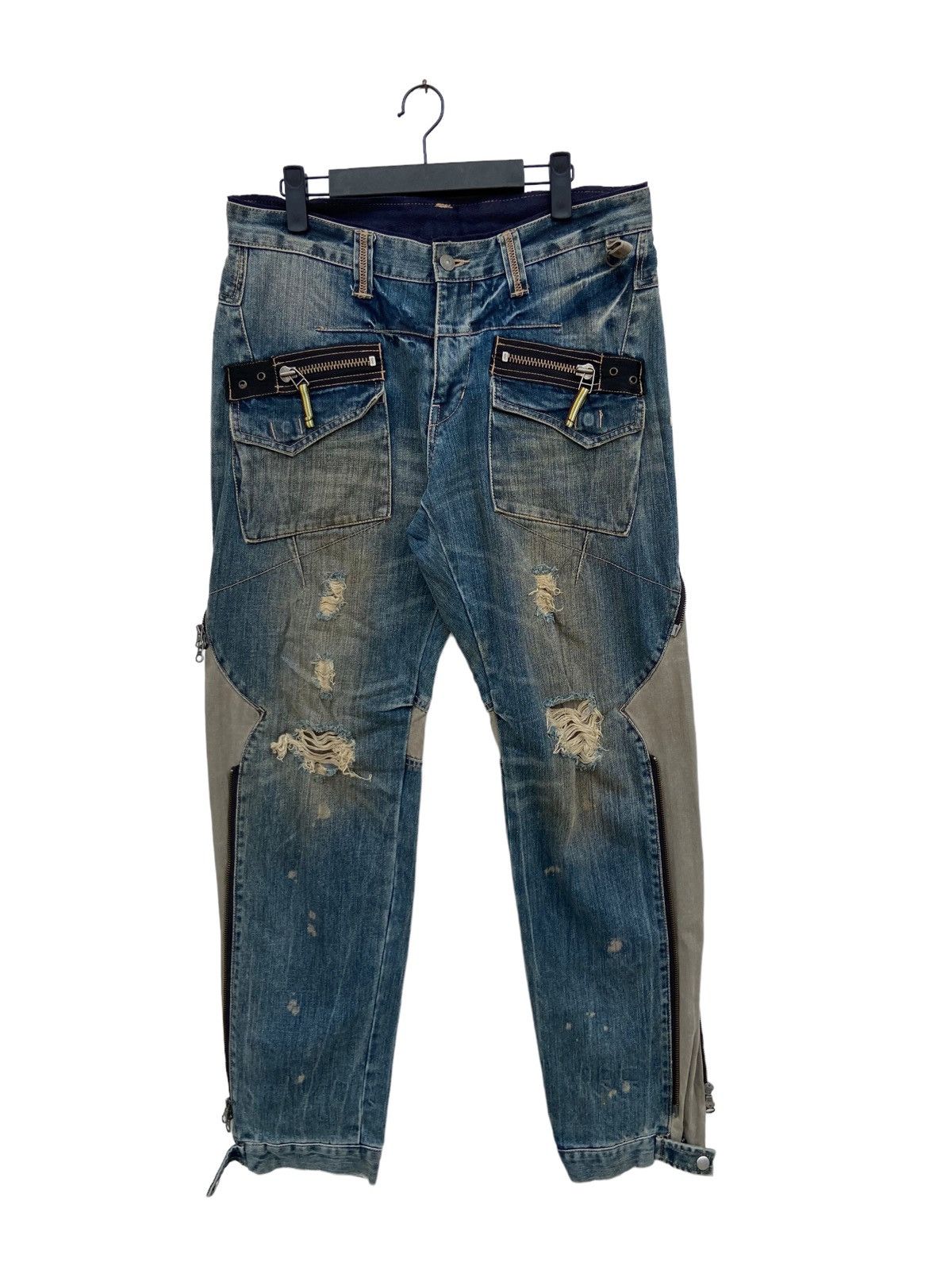 PPFM Rare!! PPFM Distressed Zipper Style Pant Size US 33 - 6 Thumbnail