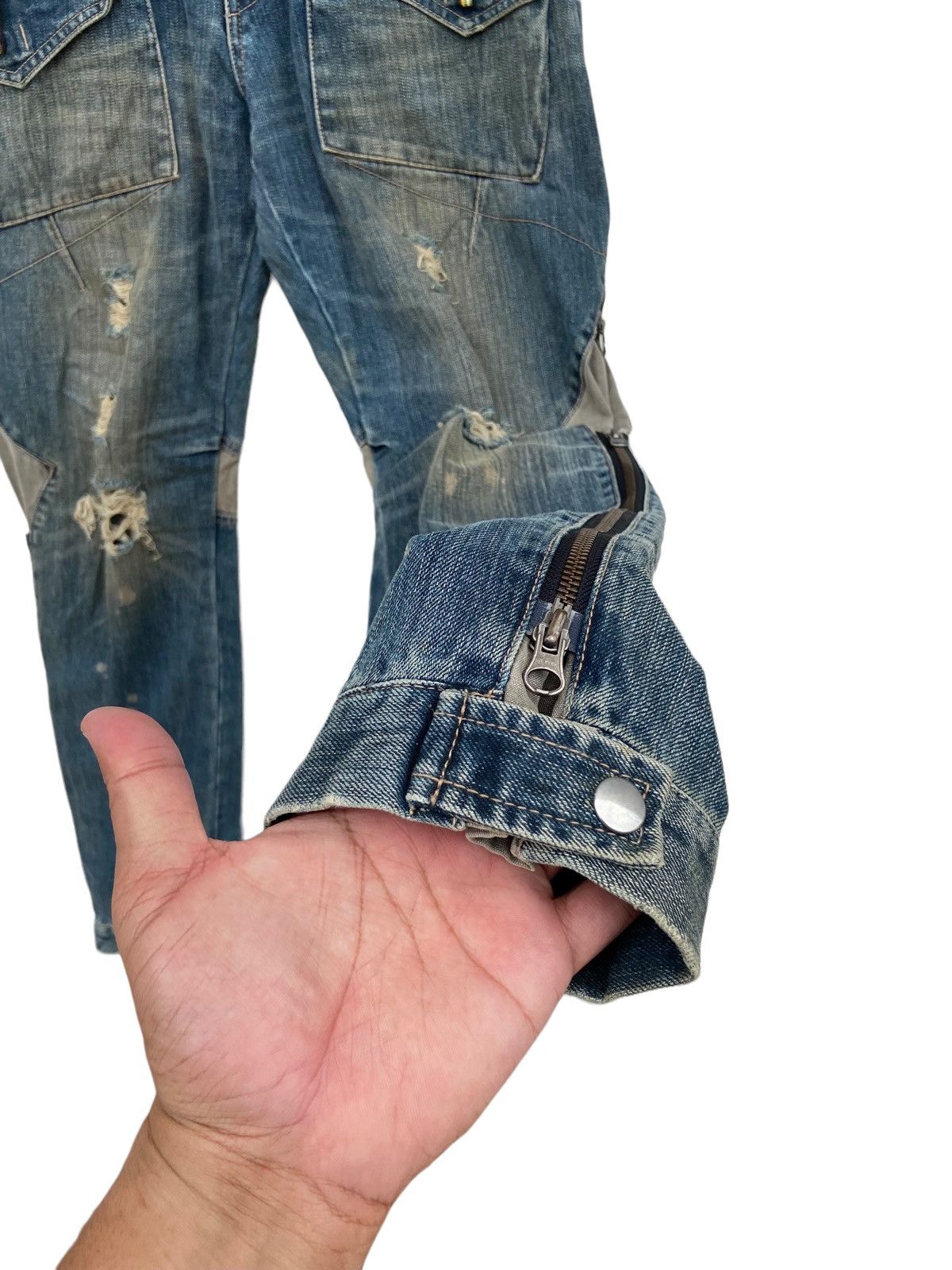 PPFM Rare!! PPFM Distressed Zipper Style Pant Size US 33 - 11 Thumbnail