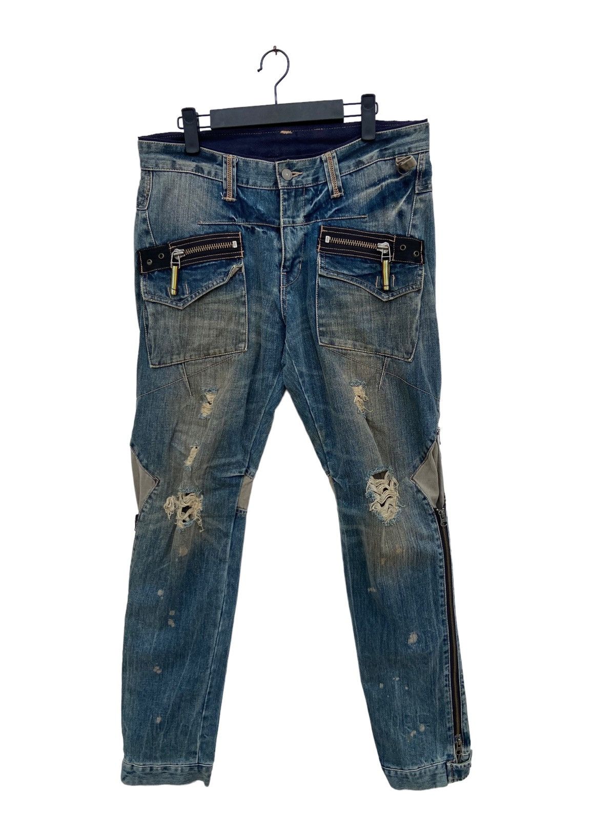 PPFM Rare!! PPFM Distressed Zipper Style Pant Size US 33 - 4 Thumbnail