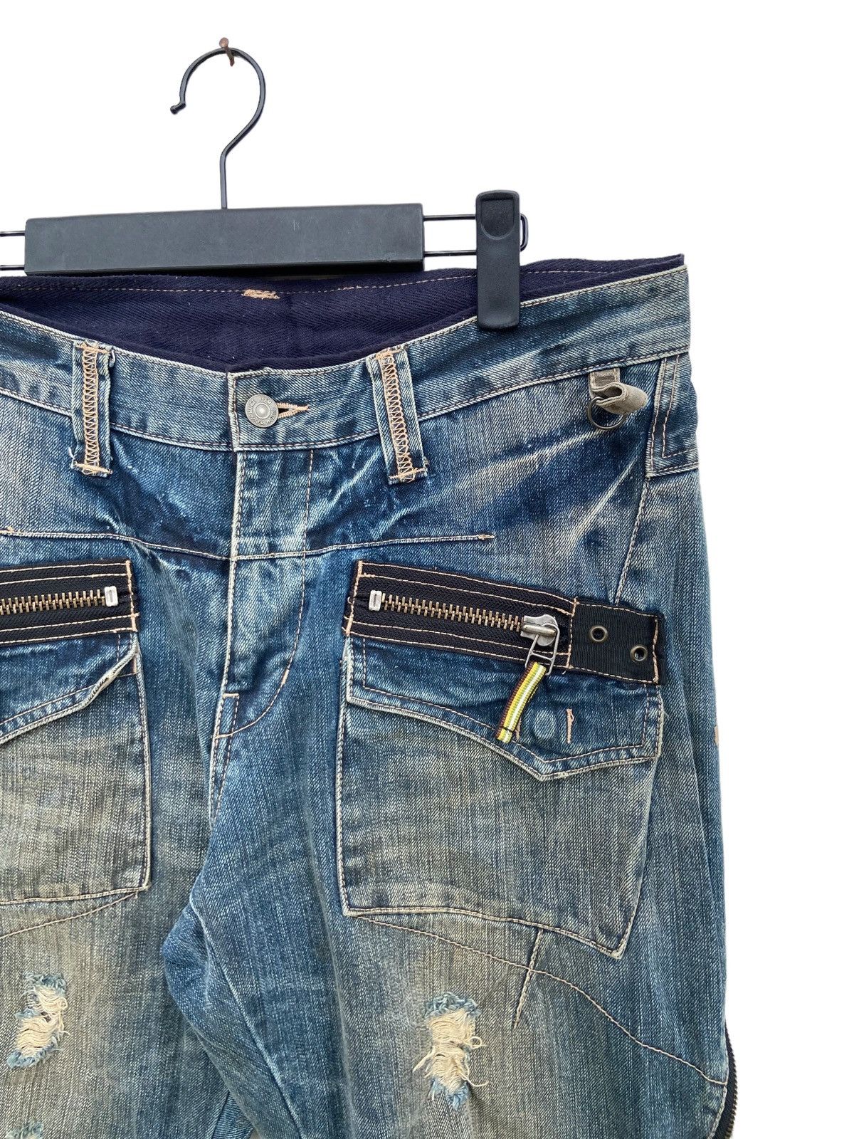 PPFM Rare!! PPFM Distressed Zipper Style Pant Size US 33 - 9 Thumbnail