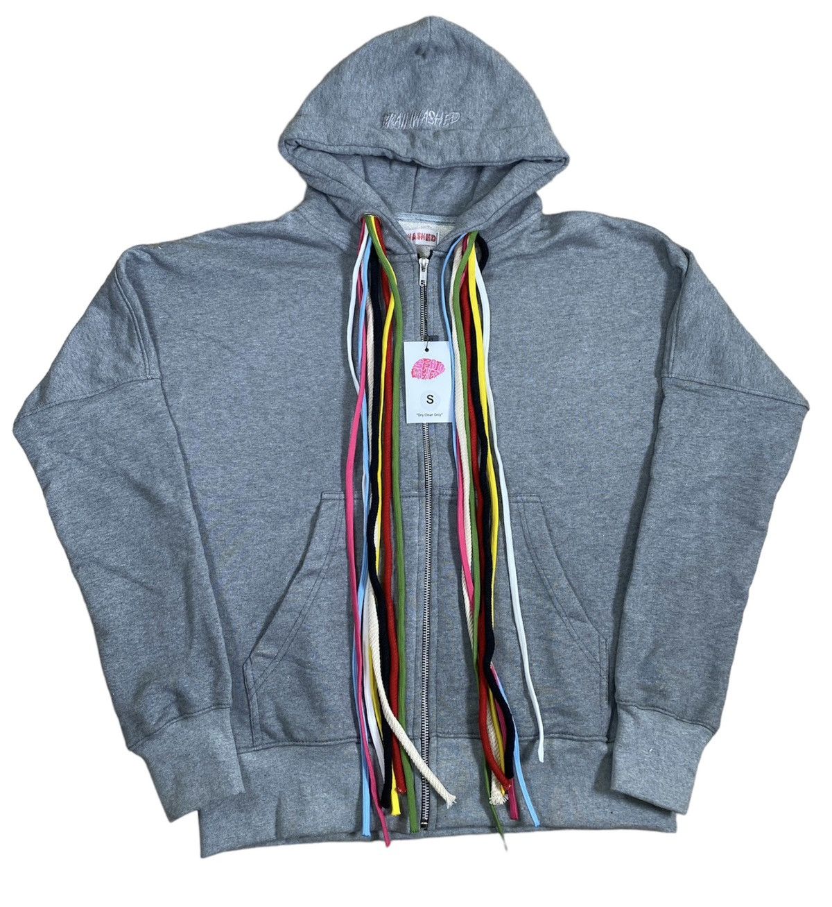 image of 20471120 x Phenomenon Brainwashed Multi Cord Zip Hoodie in Grey, Men's (Size Small)