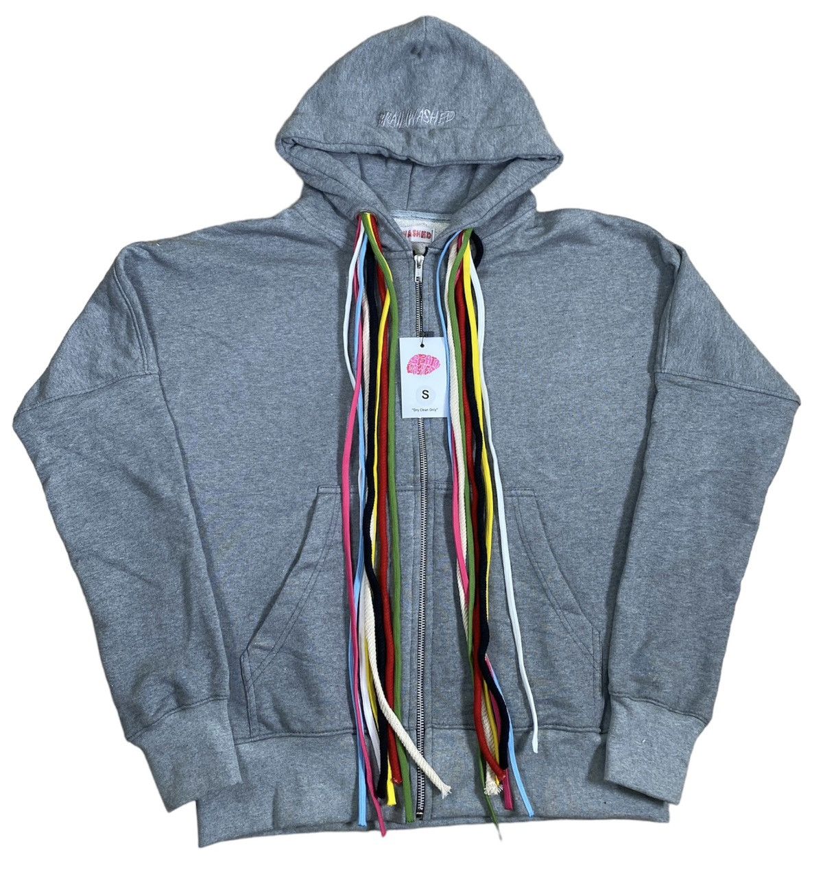 image of 20471120 x Phenomenon Brainwashed Multi Cord Zip Hoodie in Grey, Men's (Size XL)