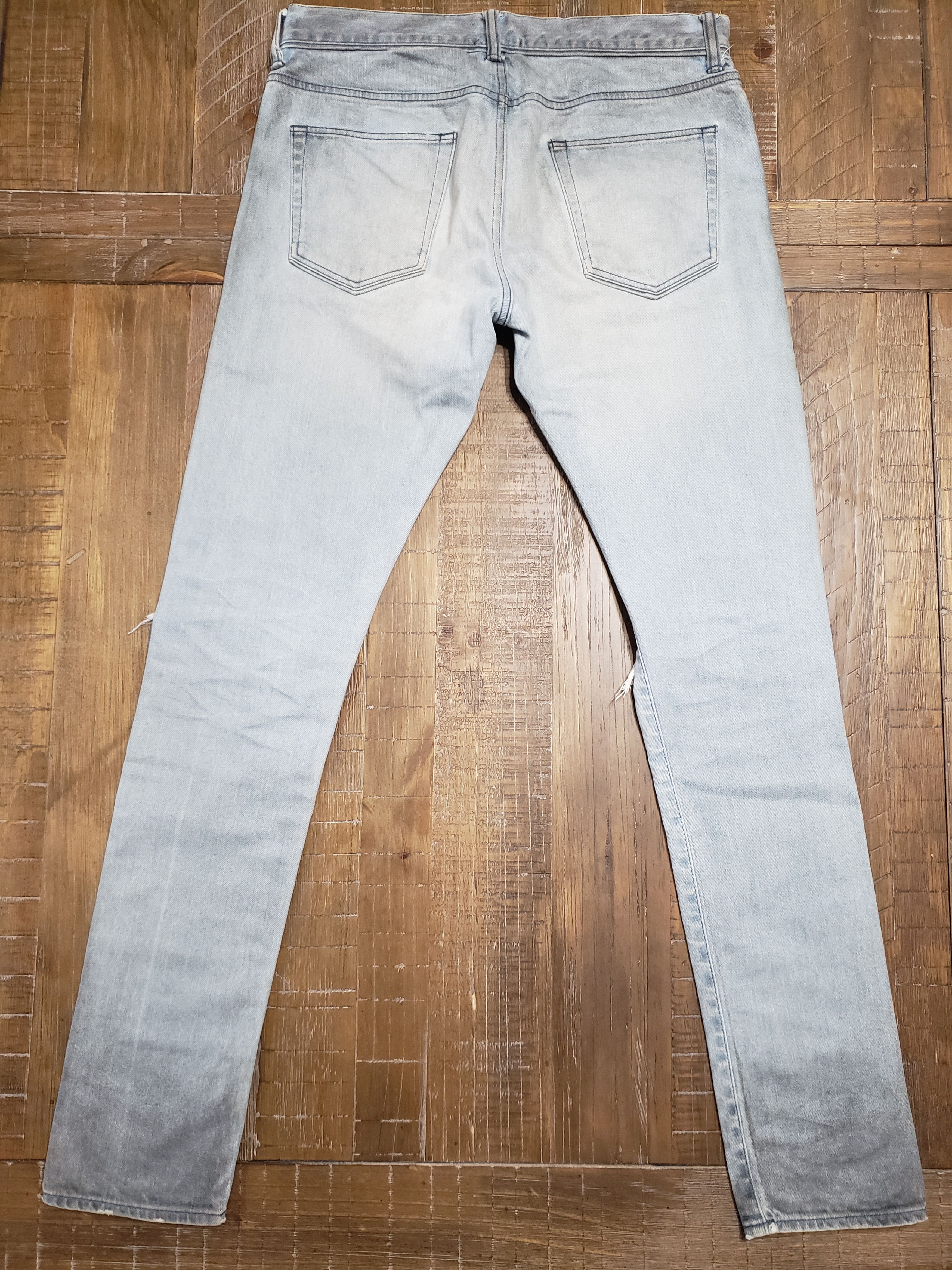John Elliott John Elliott Distressed Ripped Wash Denim Jeans Size US 31 - 2 Thumbnail