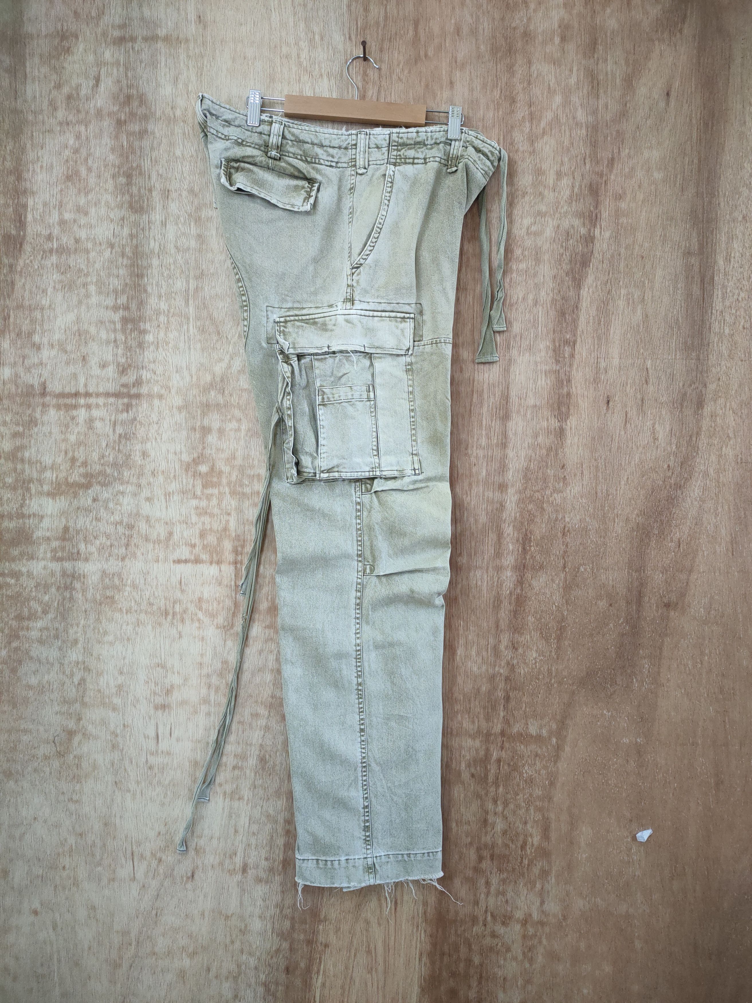 Japanese Brand VINTAGE THE SUIT FADED BONDAGE CARGO PANTS Size US 34 / EU 50 - 2 Thumbnail