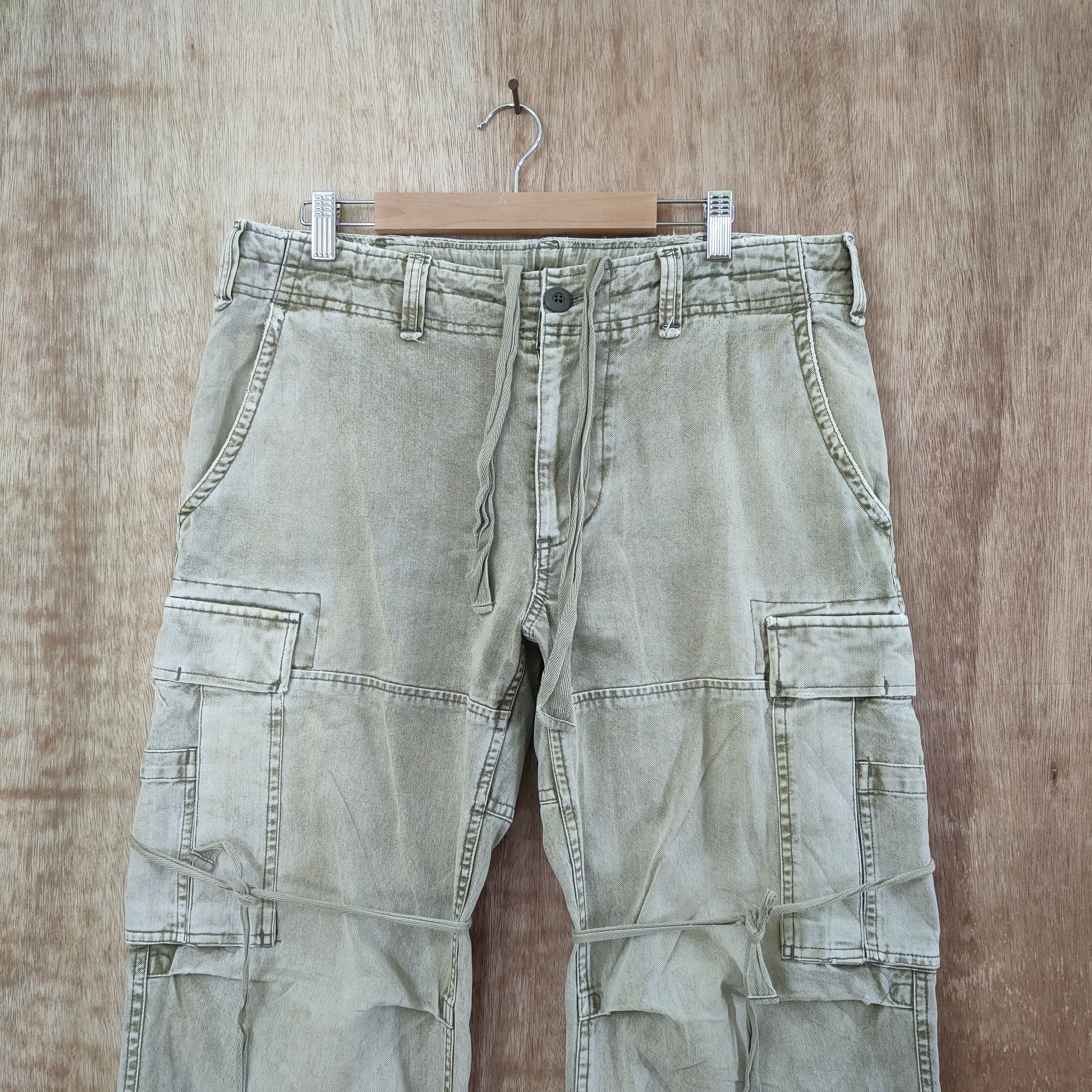 Japanese Brand VINTAGE THE SUIT FADED BONDAGE CARGO PANTS Size US 34 / EU 50 - 4 Thumbnail