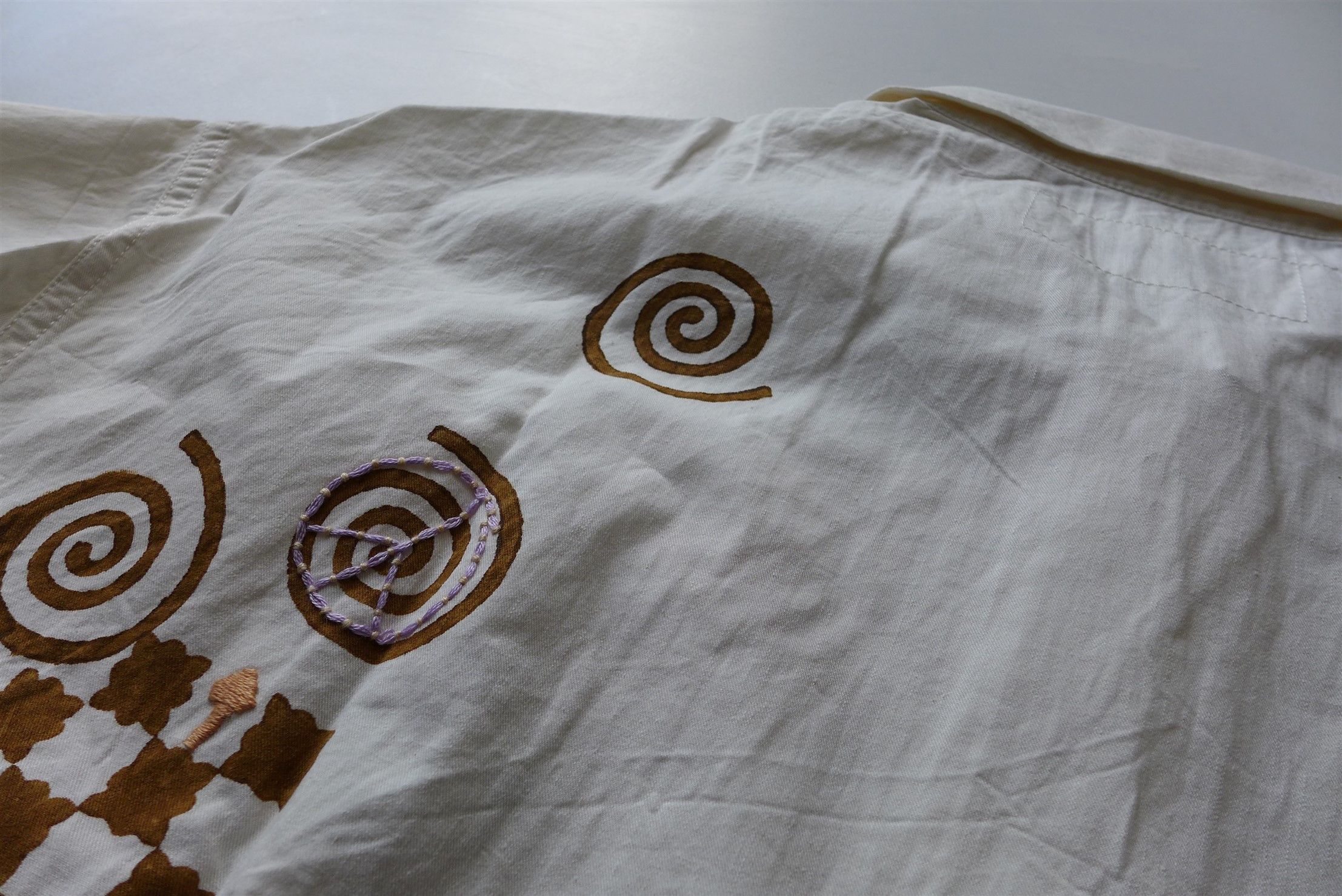 Story Mfg. Story Mfg. Short on Time Jacket - Ecru Spiral Trip Size US S / EU 44-46 / 1 - 8 Thumbnail