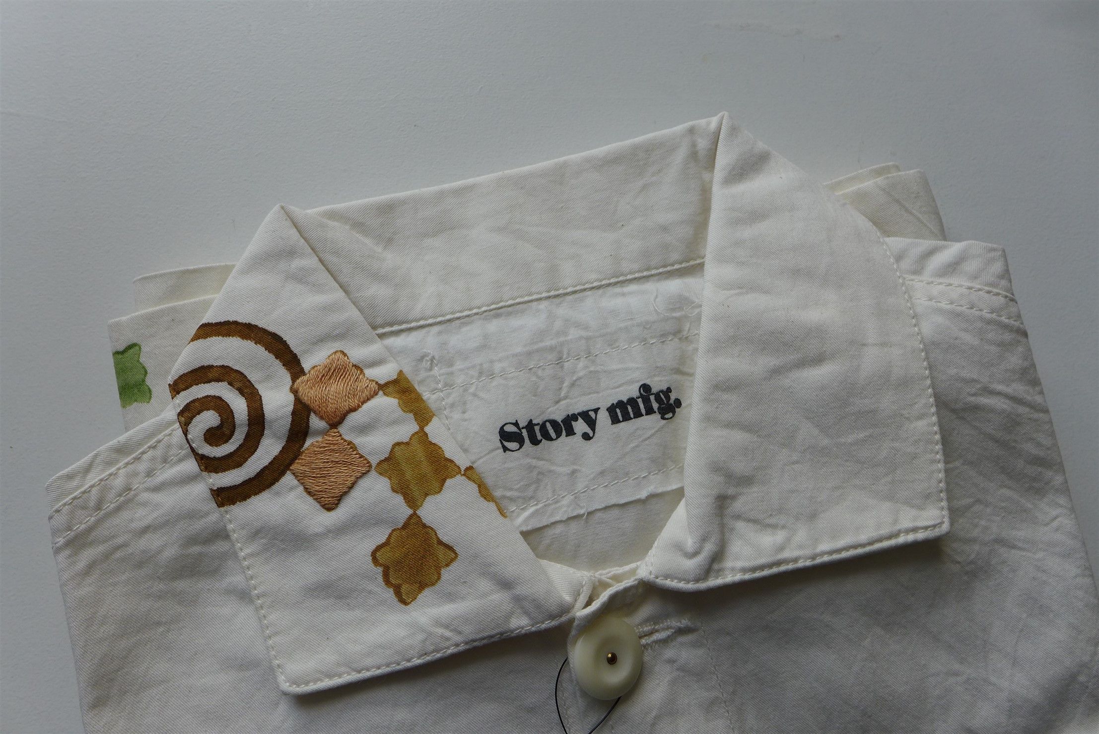 Story Mfg. Story Mfg. Short on Time Jacket - Ecru Spiral Trip Size US S / EU 44-46 / 1 - 6 Thumbnail