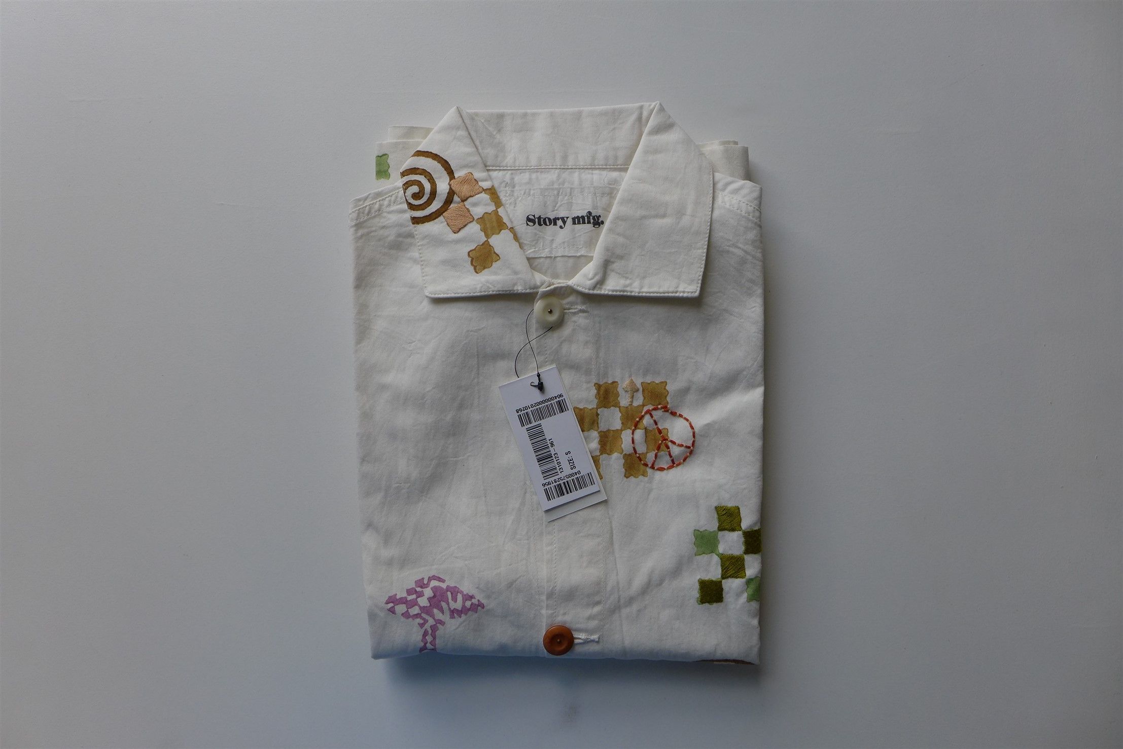 Story Mfg. Story Mfg. Short on Time Jacket - Ecru Spiral Trip Size US S / EU 44-46 / 1 - 5 Thumbnail