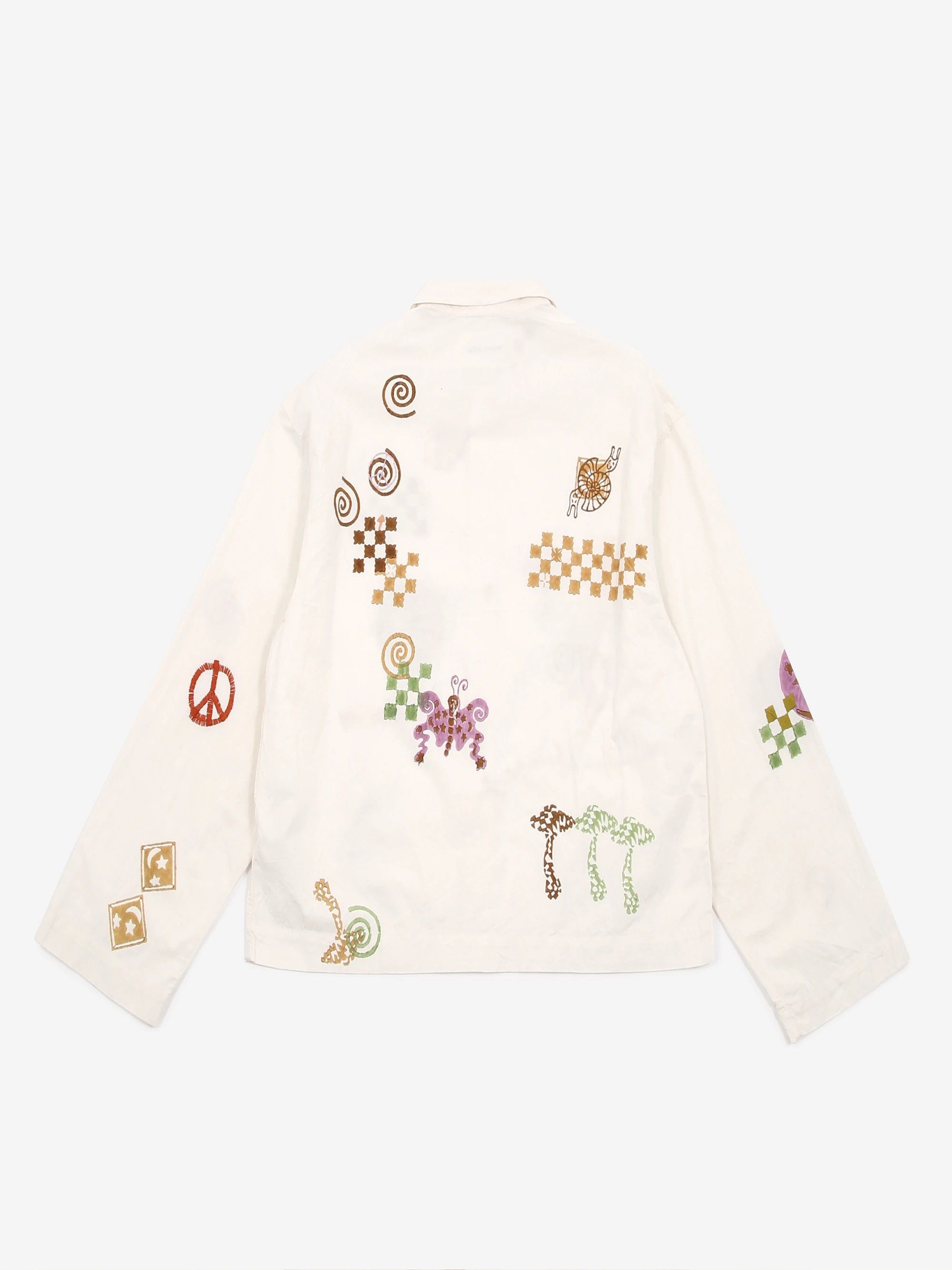Story Mfg. Story Mfg. Short on Time Jacket - Ecru Spiral Trip 