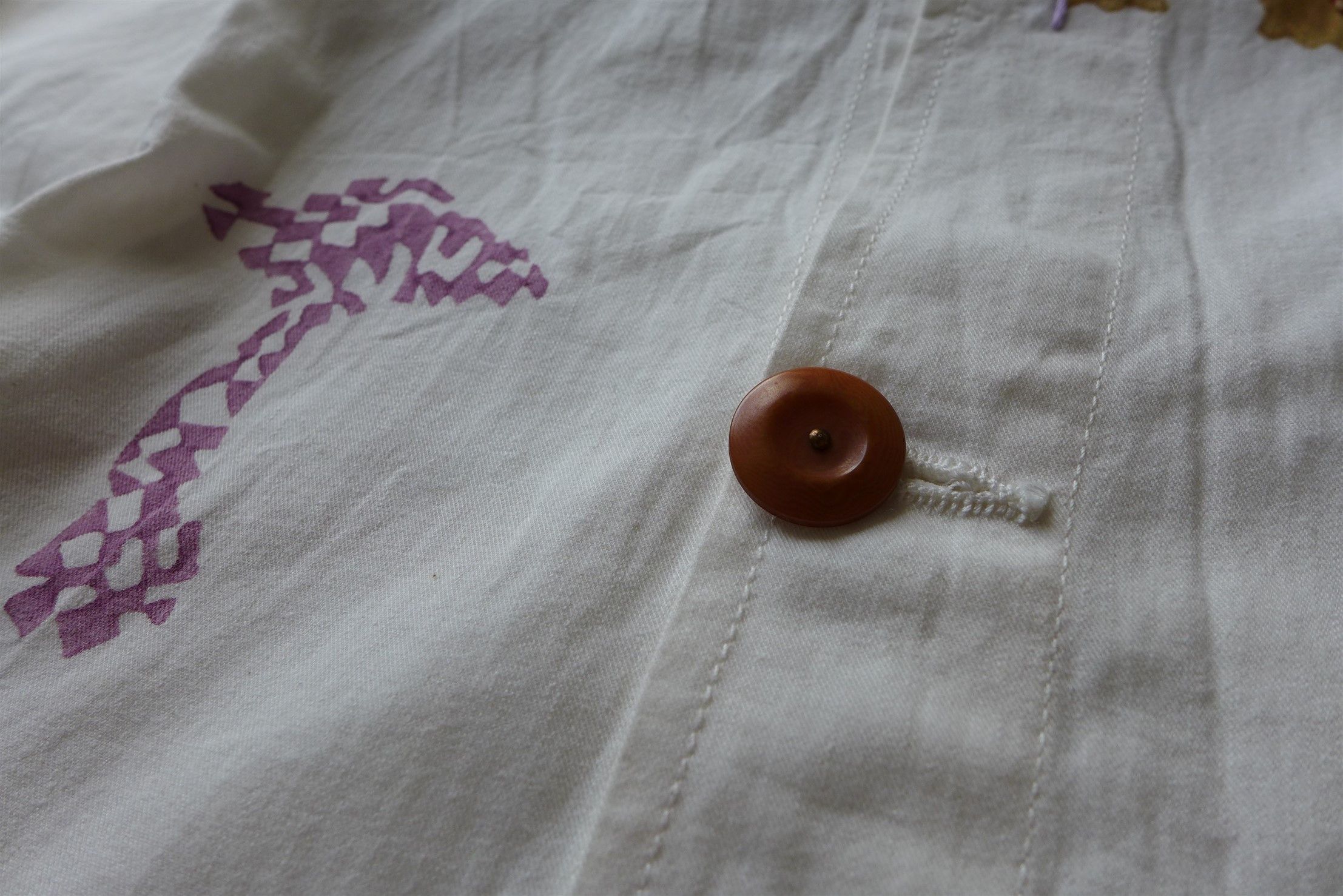 Story Mfg. Story Mfg. Short on Time Jacket - Ecru Spiral Trip Size US S / EU 44-46 / 1 - 10 Thumbnail
