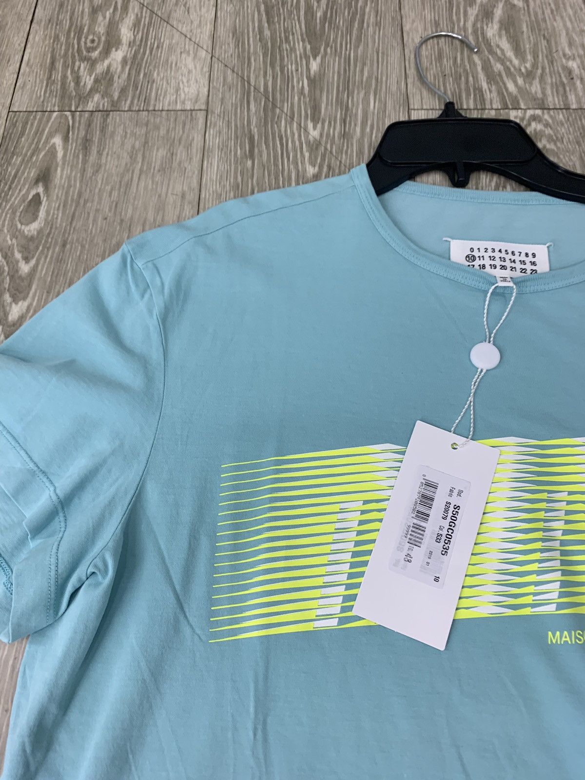 Maison Margiela Mint Green Logo Tee, SS Size US S / EU 44-46 / 1 - 5 Thumbnail