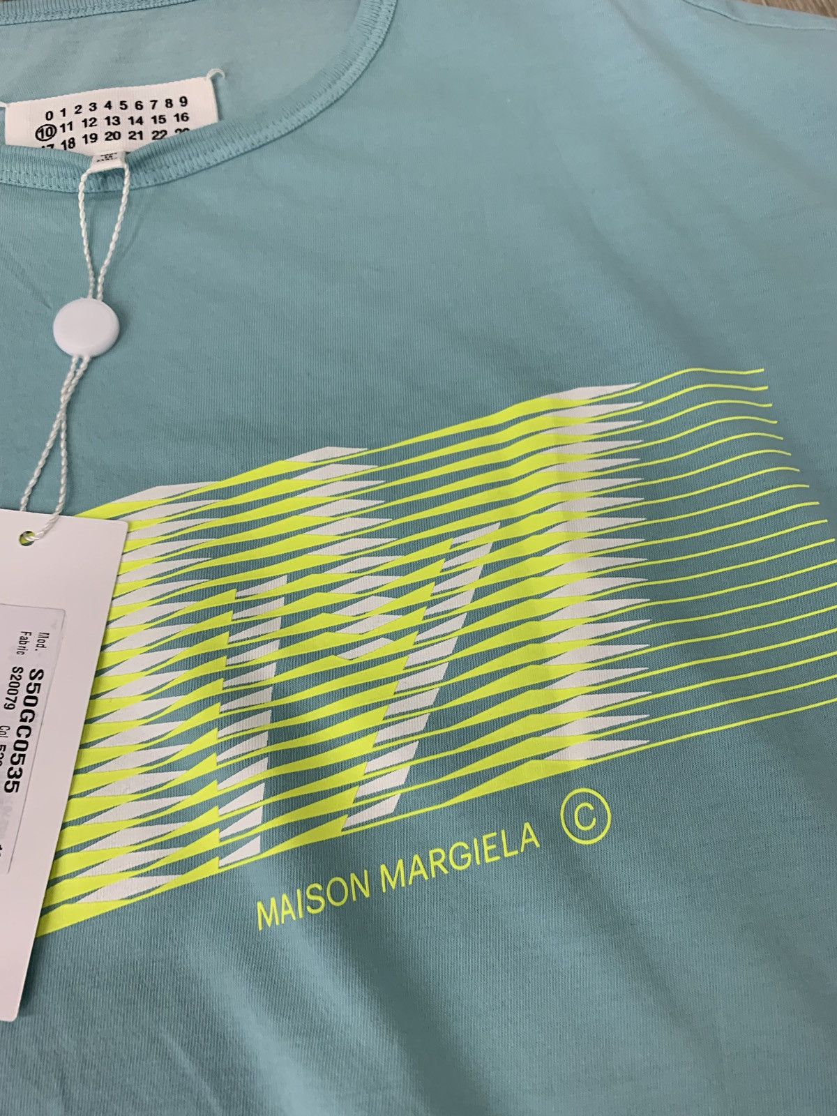 Maison Margiela Mint Green Logo Tee, SS Size US S / EU 44-46 / 1 - 10 Thumbnail