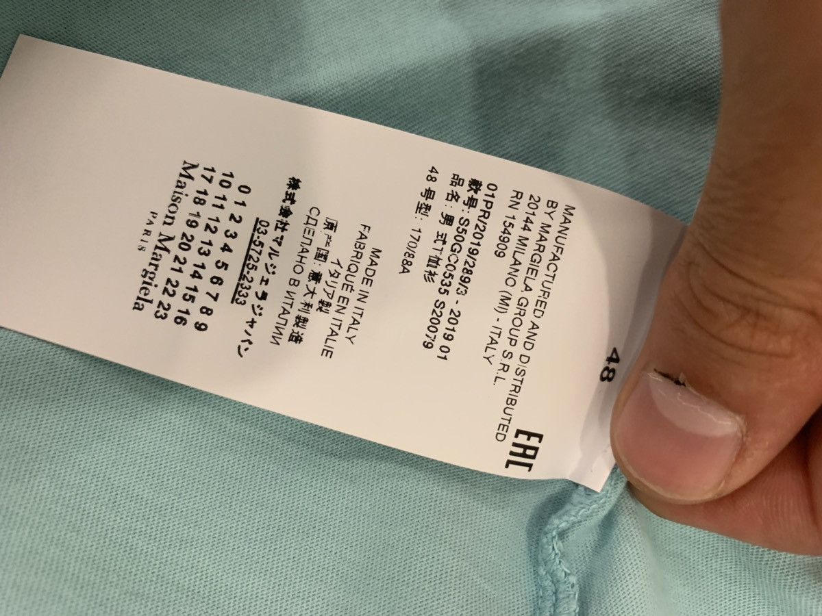 Maison Margiela Mint Green Logo Tee, SS Size US S / EU 44-46 / 1 - 7 Thumbnail